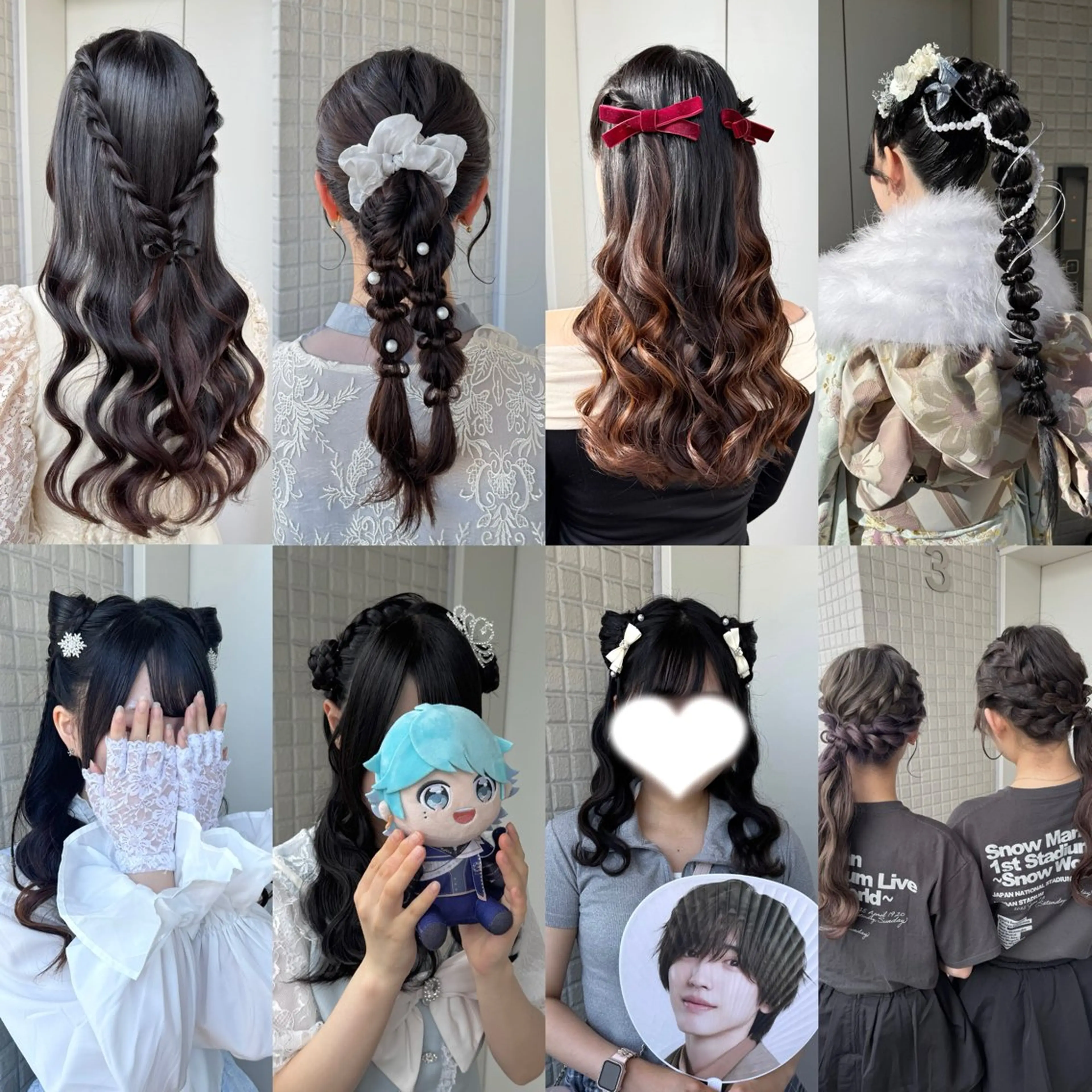 ロング ヘアアレンジ ポニーテール ヘアセット 艶カラーヘアアレンジ 縮毛矯正🍓ひふみのヘアスタイル
