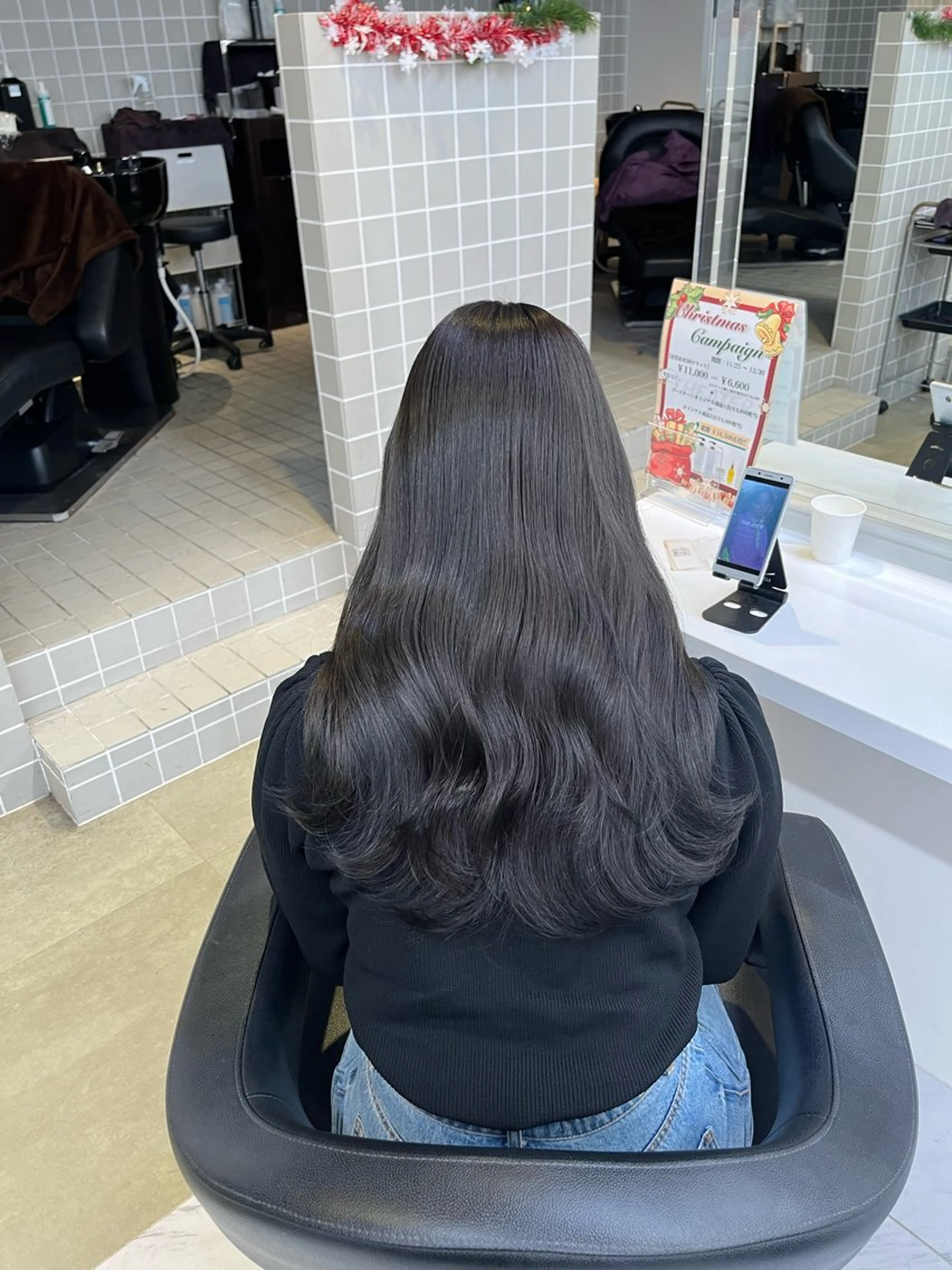 ロング ヘアカラー トリートメント ヘッドスパ ヘアセット 寒色＆ブリーチ特化 寒色MiOのヘアスタイル