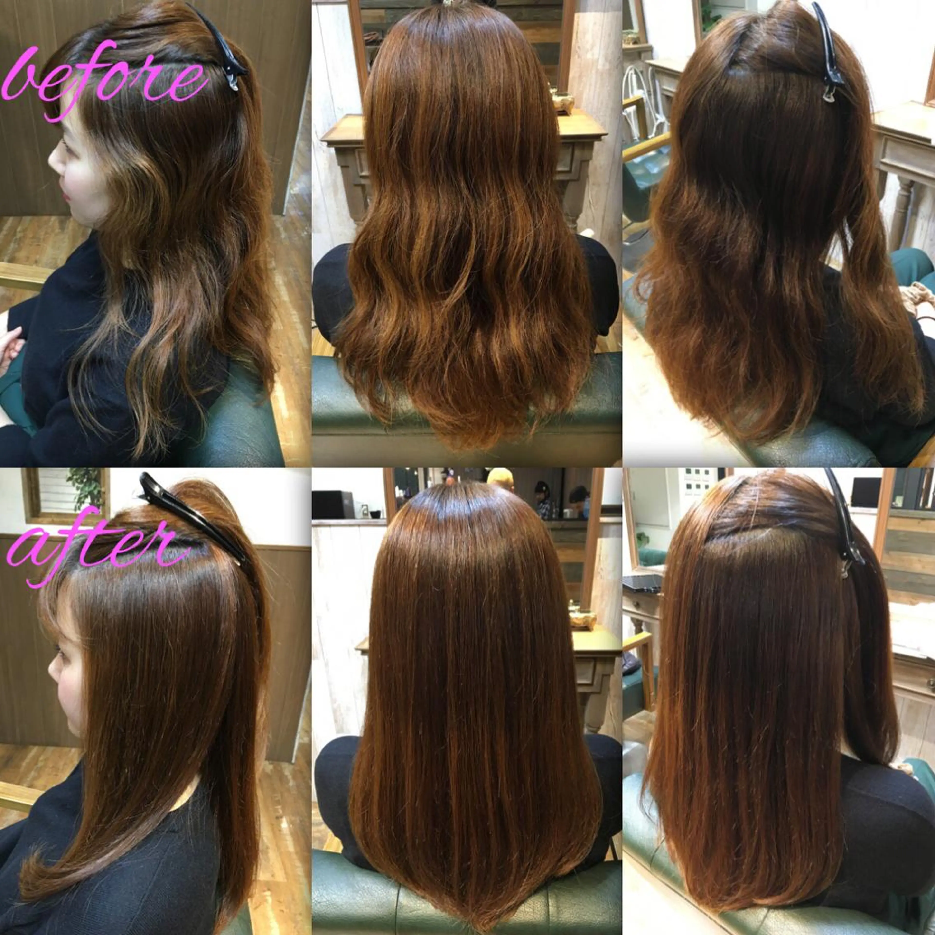 ロング パーマ ストレートパーマ カット 縮毛矯正 縮毛矯正とパーマは お任せ/デサキ🍥のヘアスタイル