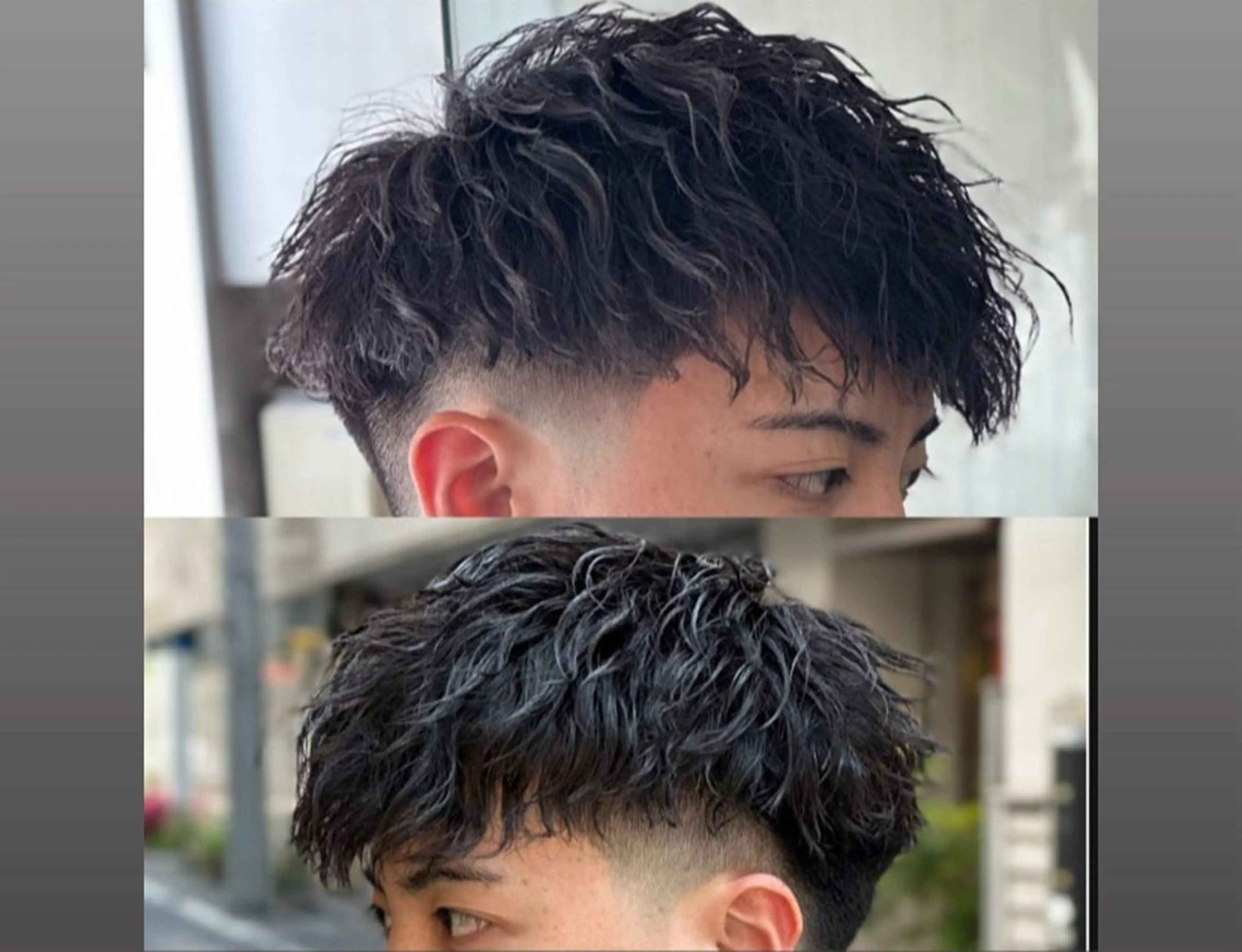 ミディアム パーマ メンズ ミディアムパーマ メンズパーマ 刈り上げ ヘアモードキクチ銀座店所属・杉本 翔希のヘアスタイル