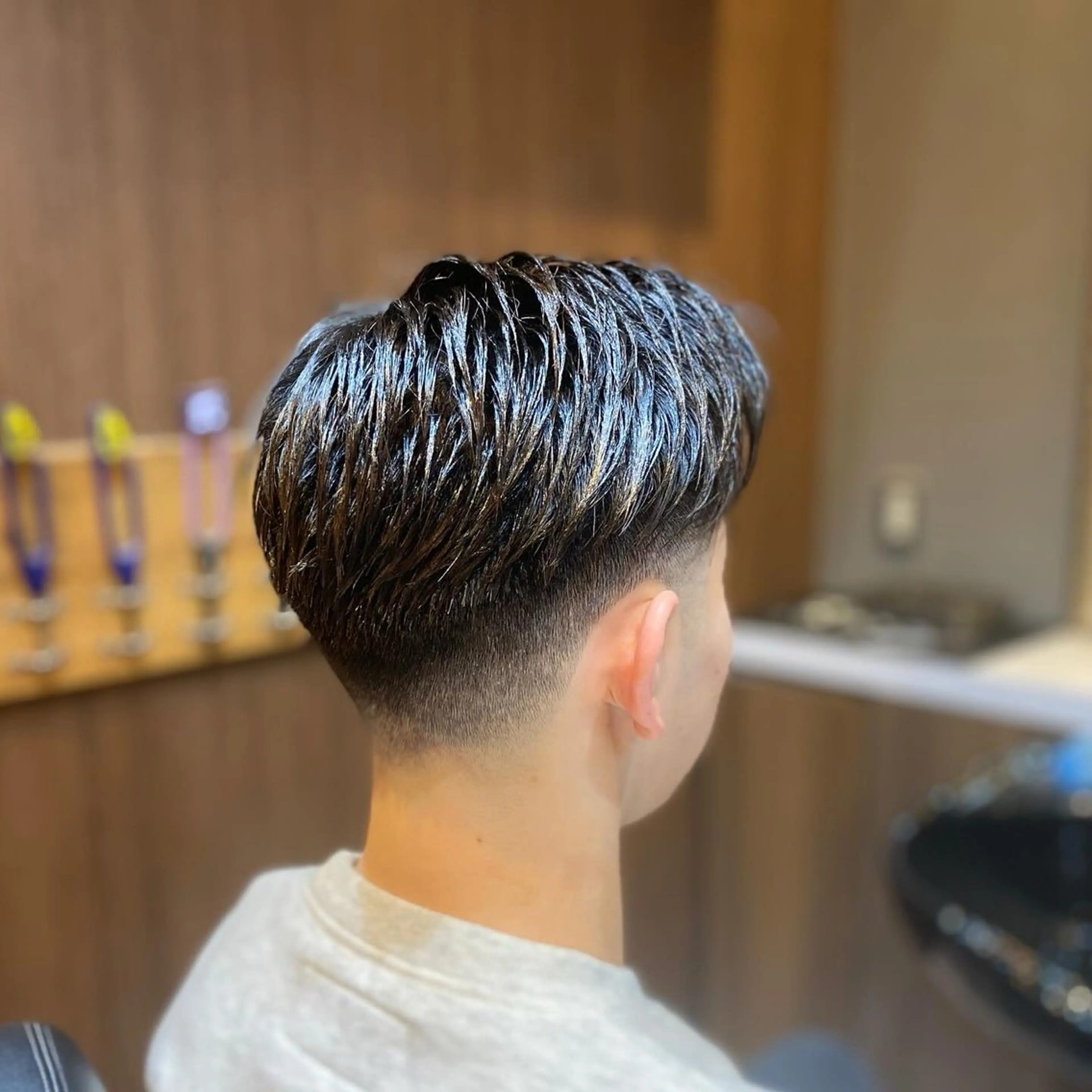 ショート カラー パーマ メンズ BARBER SHOP SUBARU men'sgrooming所属・下村 央志のヘアスタイル