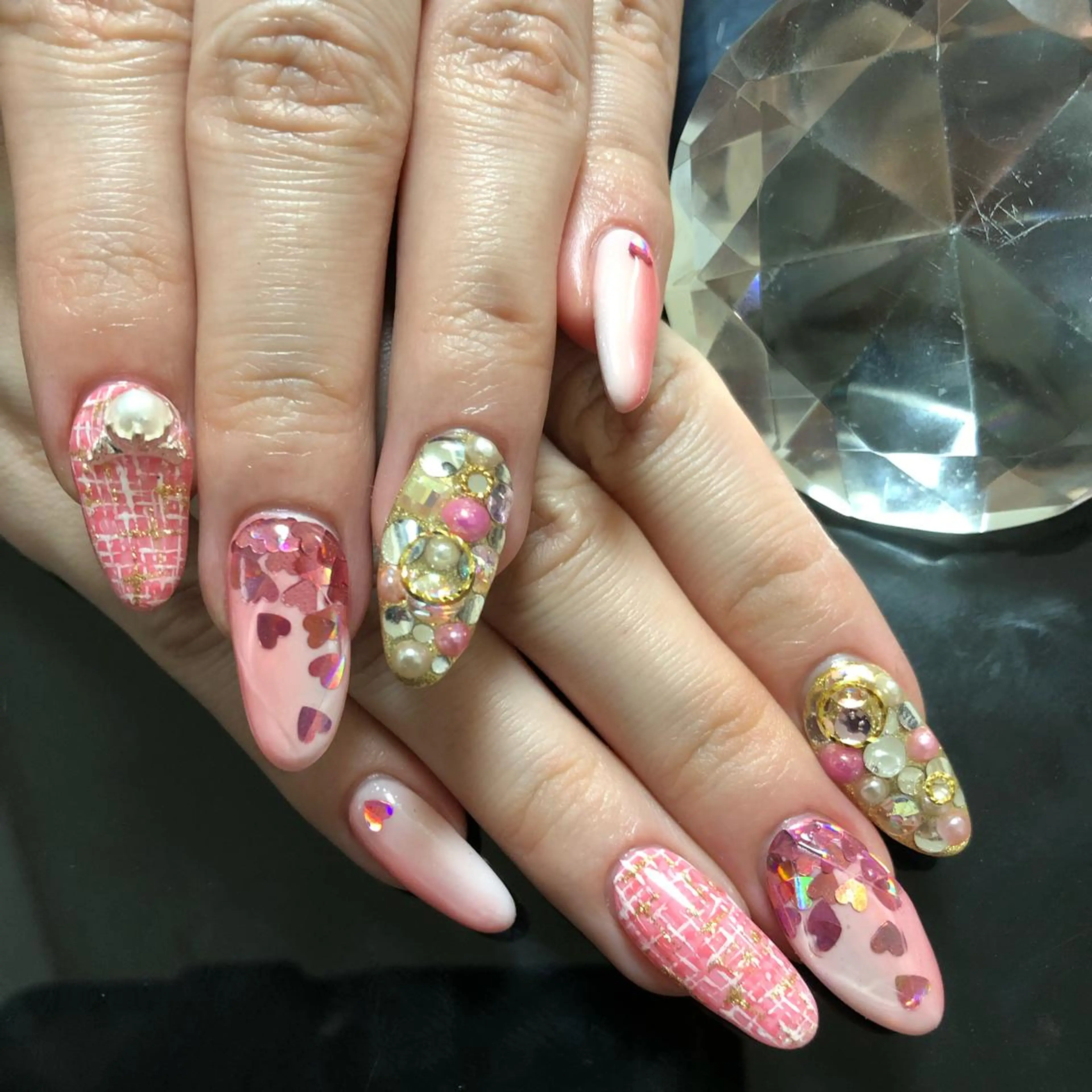 ロング ハンドネイル ハンドケア 💎ビューティサロン 湘南 RIRAN💎のネイルデザイン