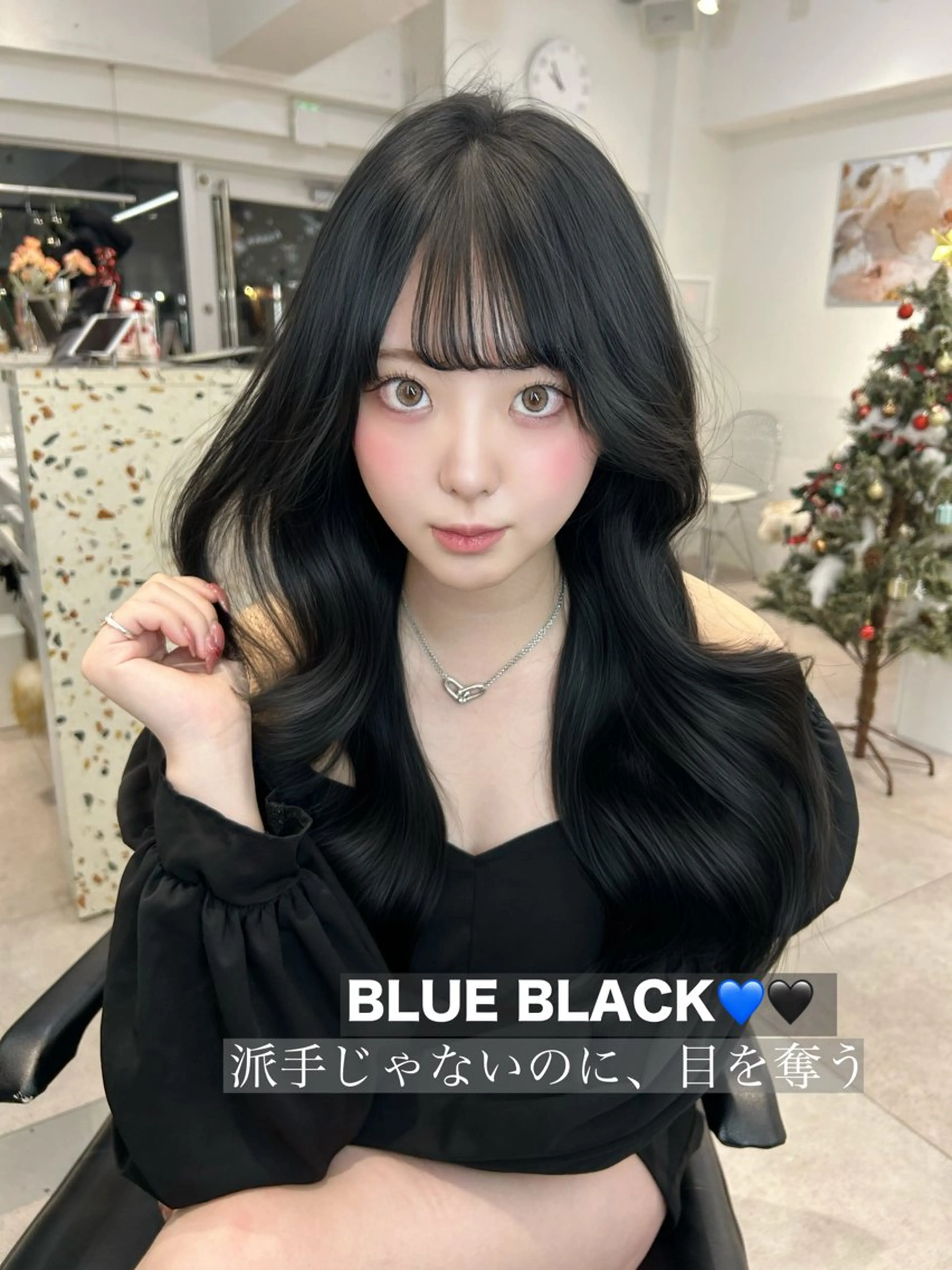 ロング ヘアカラー 縮毛矯正 🫧‪髪質改善/艶髪 🫧‪艶カラー／りくのヘアスタイル