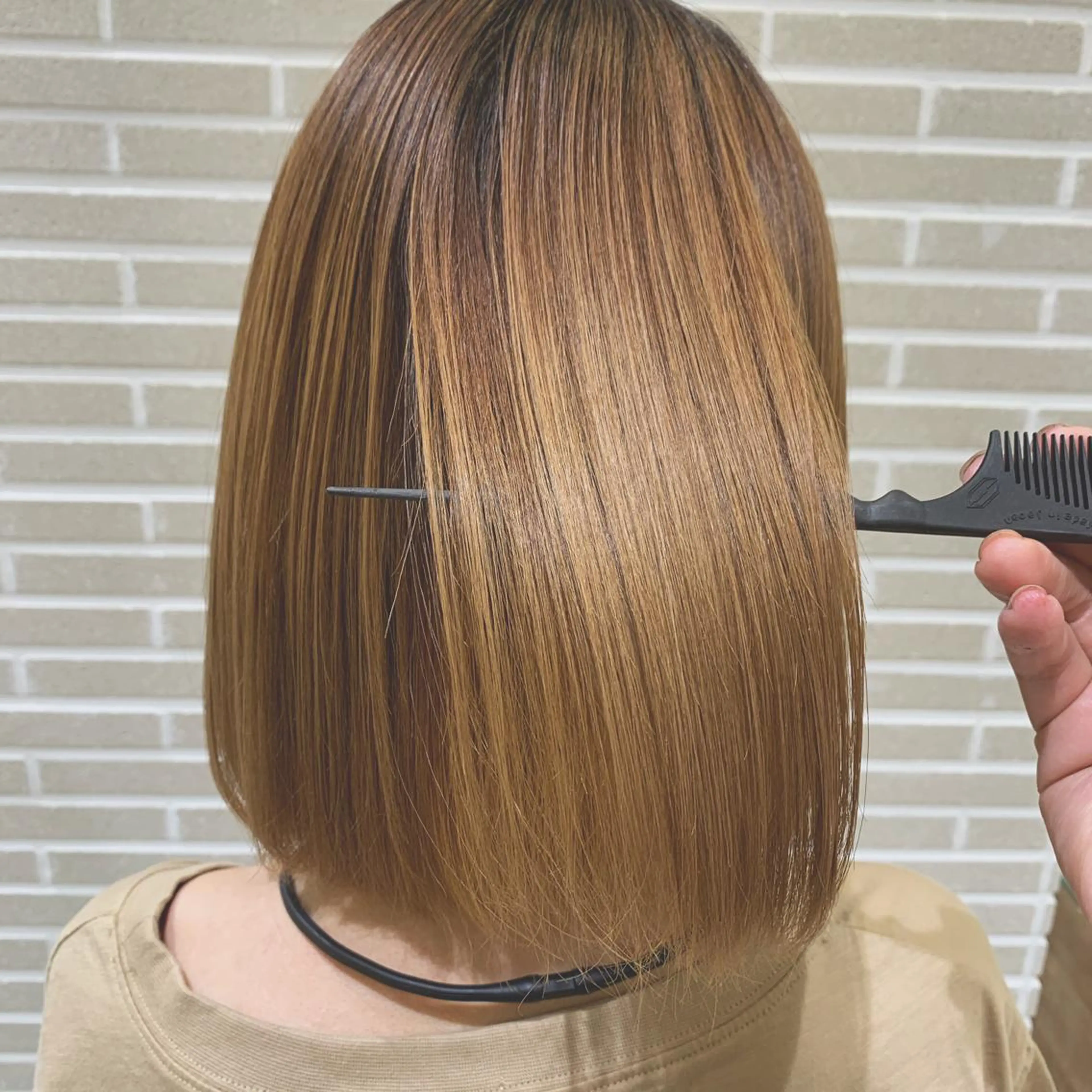 ショート トリートメント 酸熱トリートメント amie三ノ宮所属・潟上 菜摘のヘアスタイル