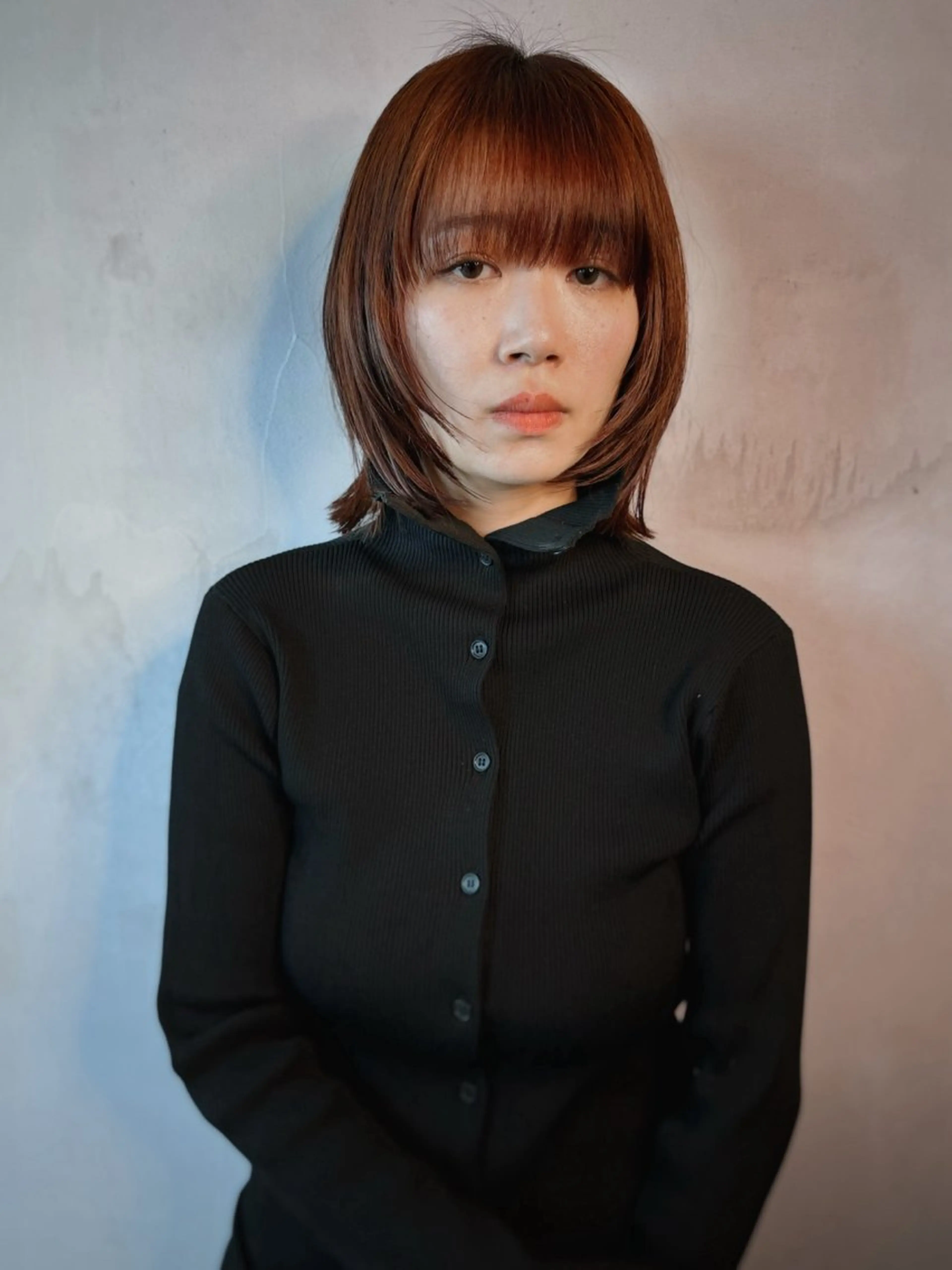 ミディアム 似合わせパーマ 癖毛カットのヘアスタイル