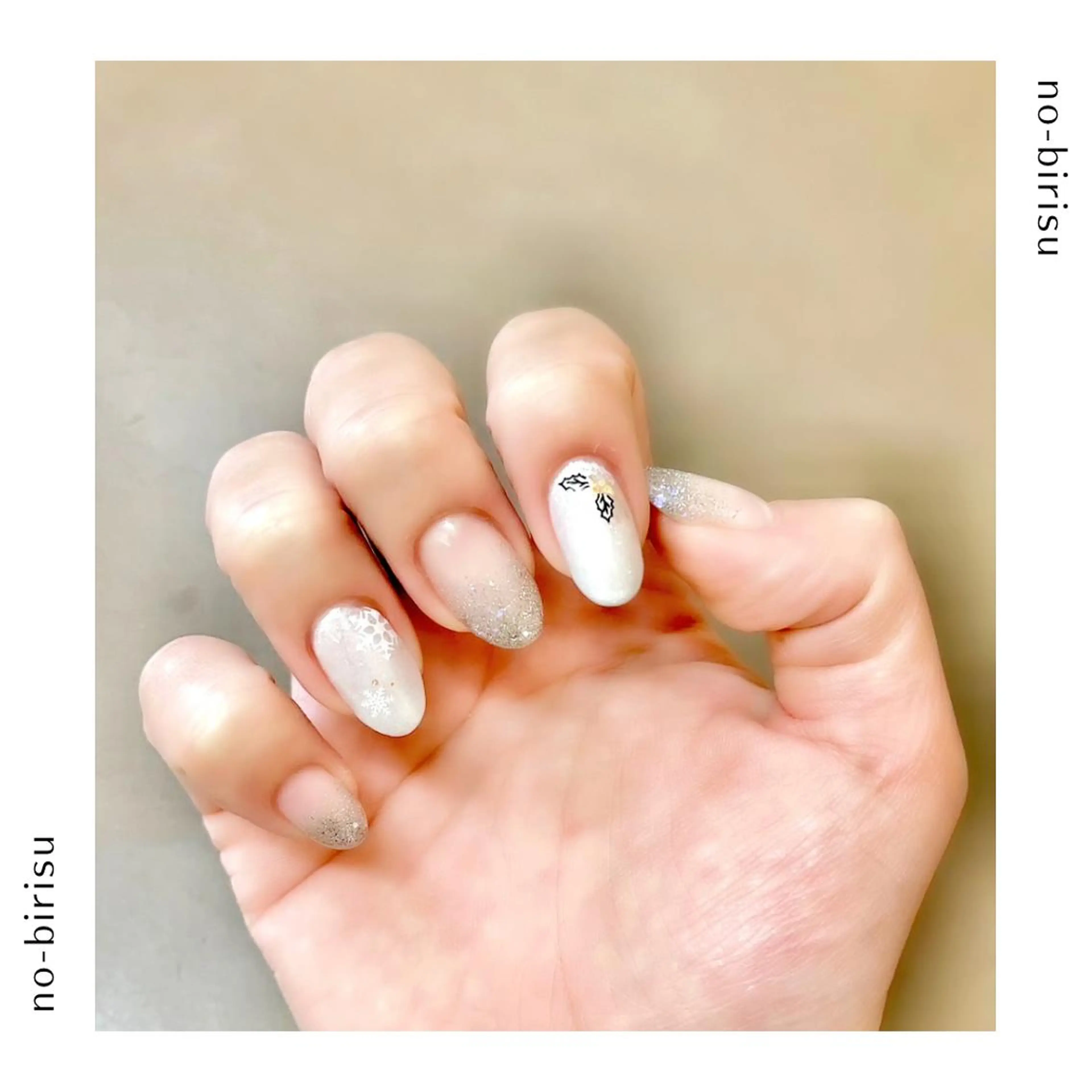 ネイル グラデーション ラメ(グリッター) ラメグラデーション ワンカラーネイル ハンドネイル no-birisu nailのネイルデザイン