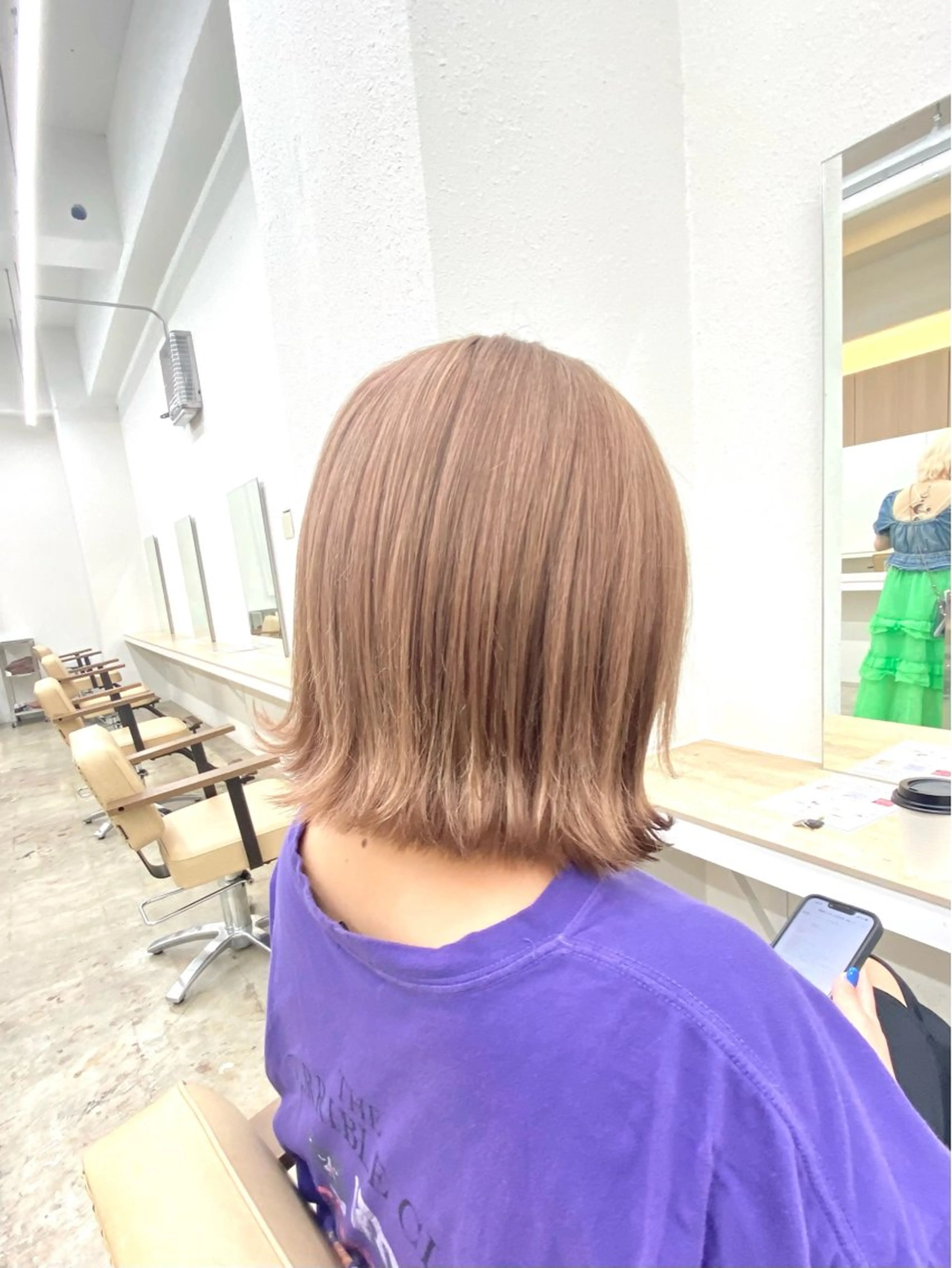 ミディアム カラー カット ヘアカラー トリートメント BOB🌟ハイトーン /ブリーチ/TAKUのヘアスタイル