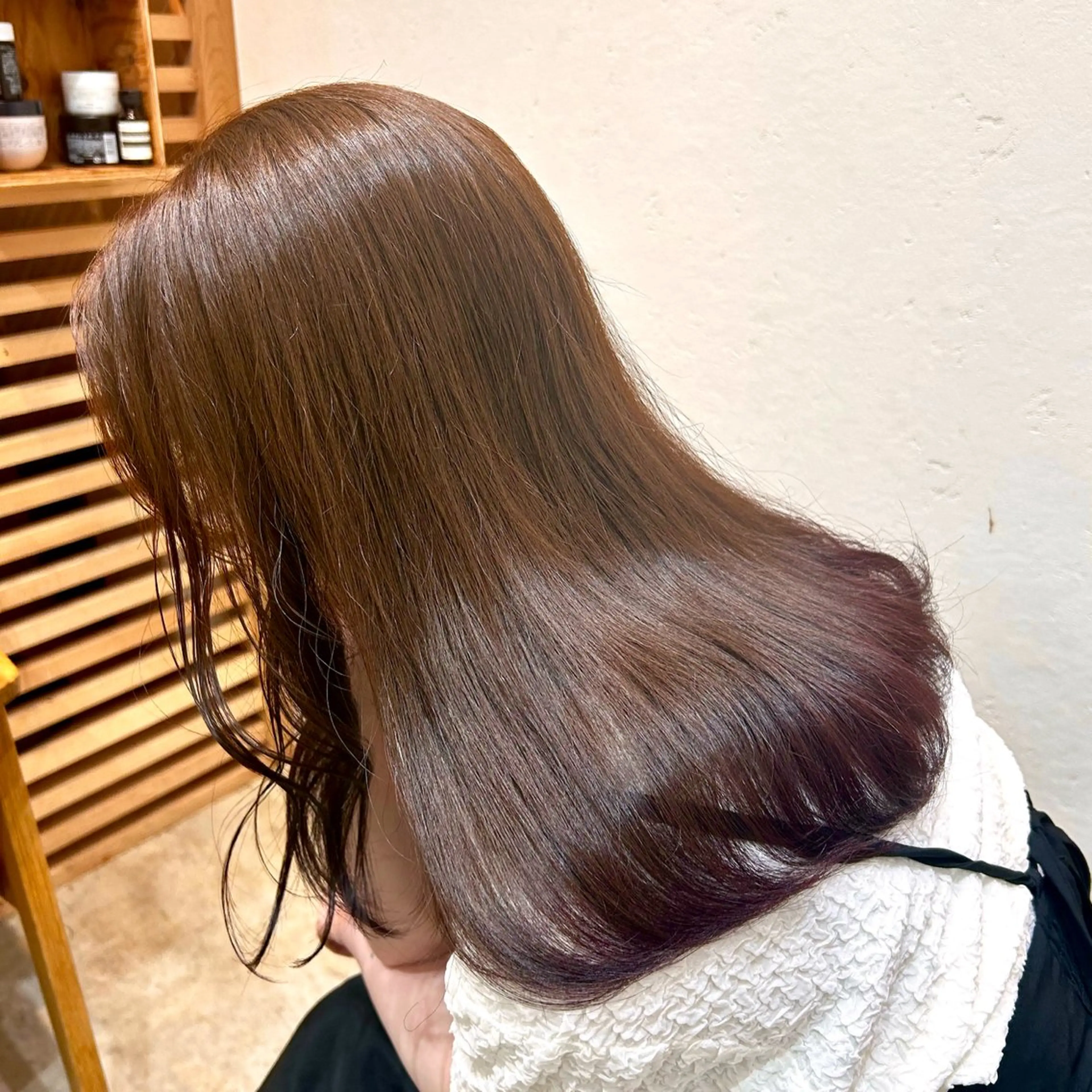 セミロング カラー ベージュカラー ブリーチ デザインカラー ブリーチなしカラー ヘアカラー トリートメント 透明感/明るめ ヘア/kazui🐈のヘアスタイル