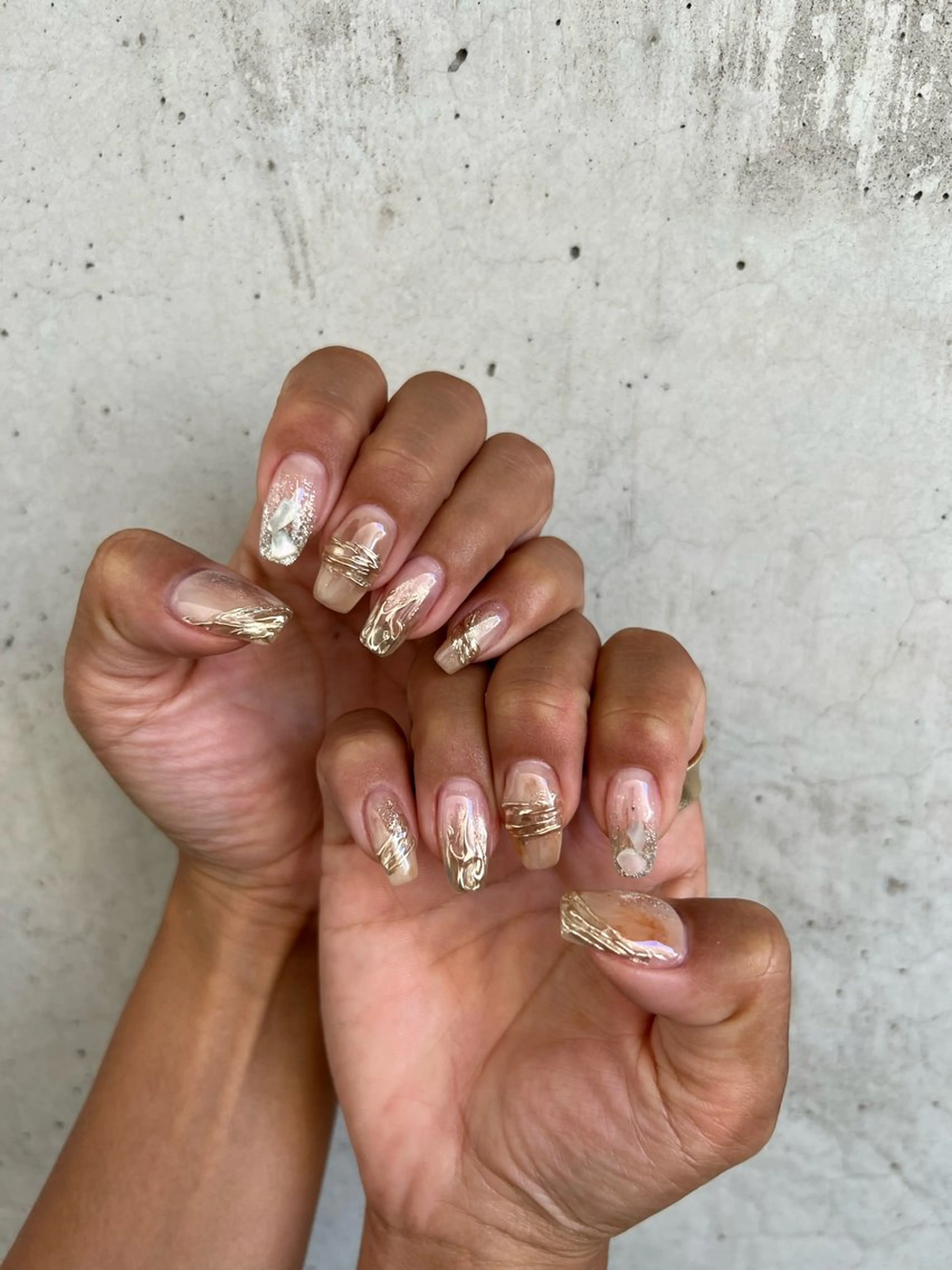 ネイル ブラウン 持ち込み ニュアンスネイル Charme. NOBUKOのネイルデザイン