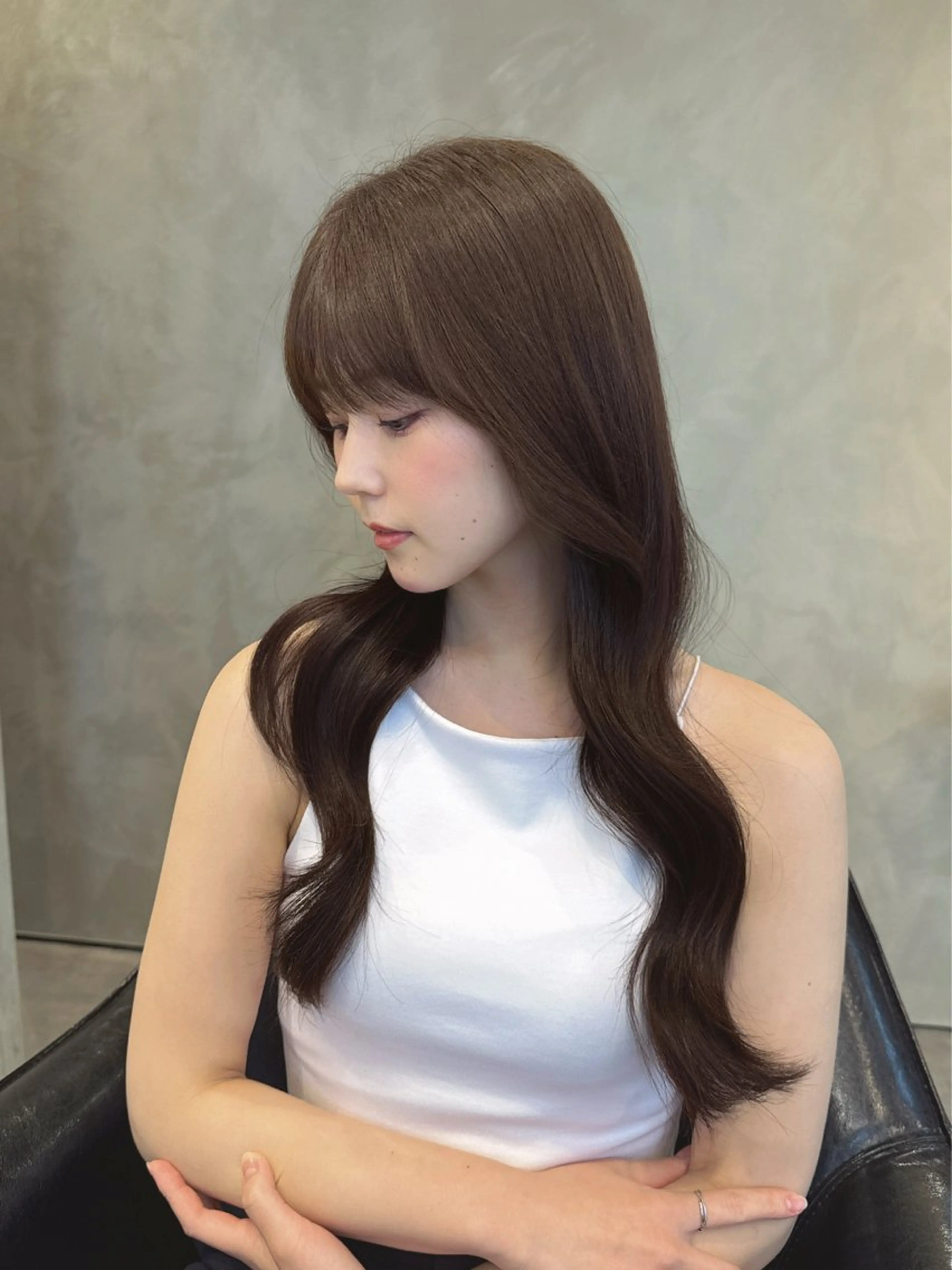 ロング ヘアカラー トリートメント 三浦 秀太郎のヘアスタイル