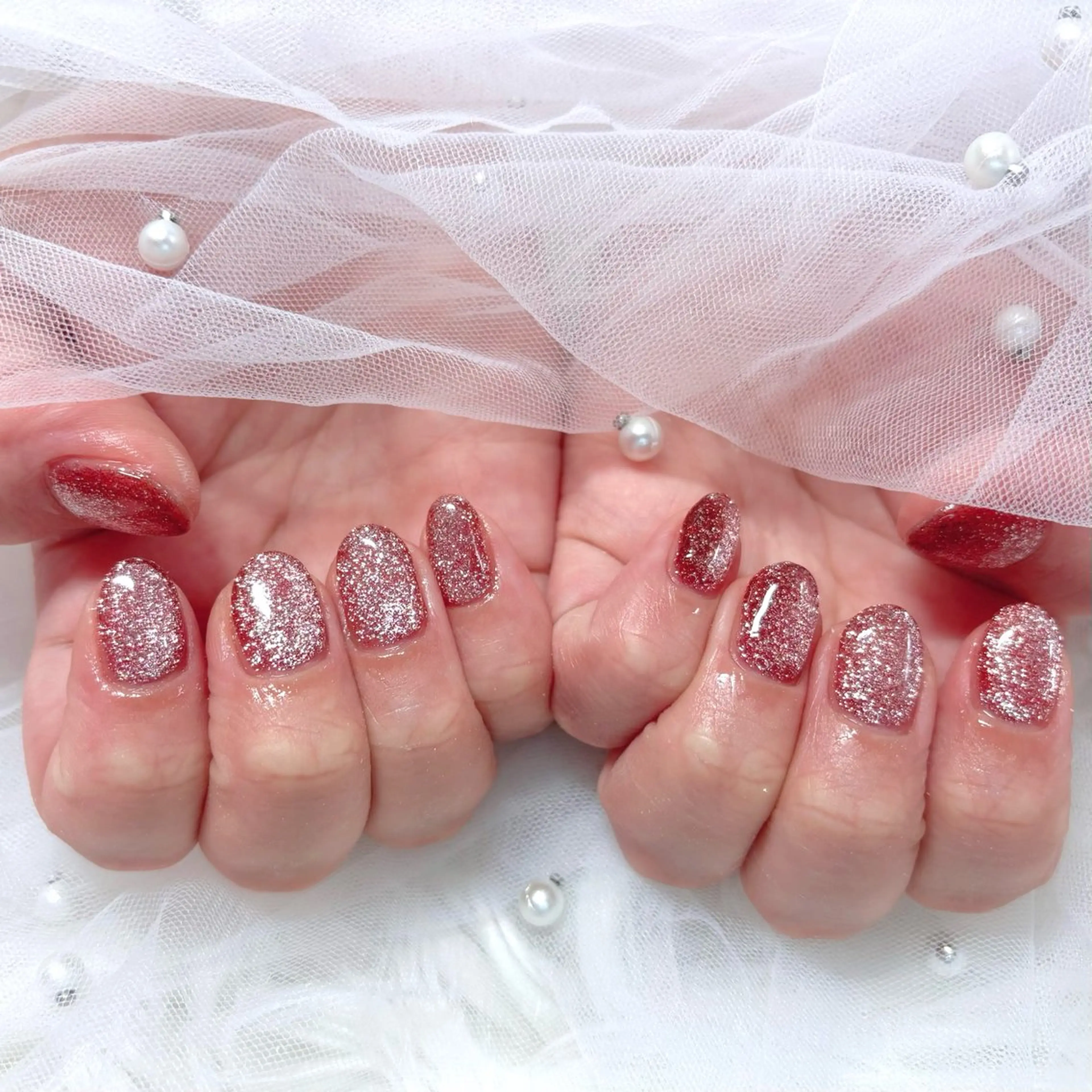 ネイル フラッシュネイル フラッシュマグ マグネットネイル 春ネイル ハンドネイル Noix nailのネイルデザイン