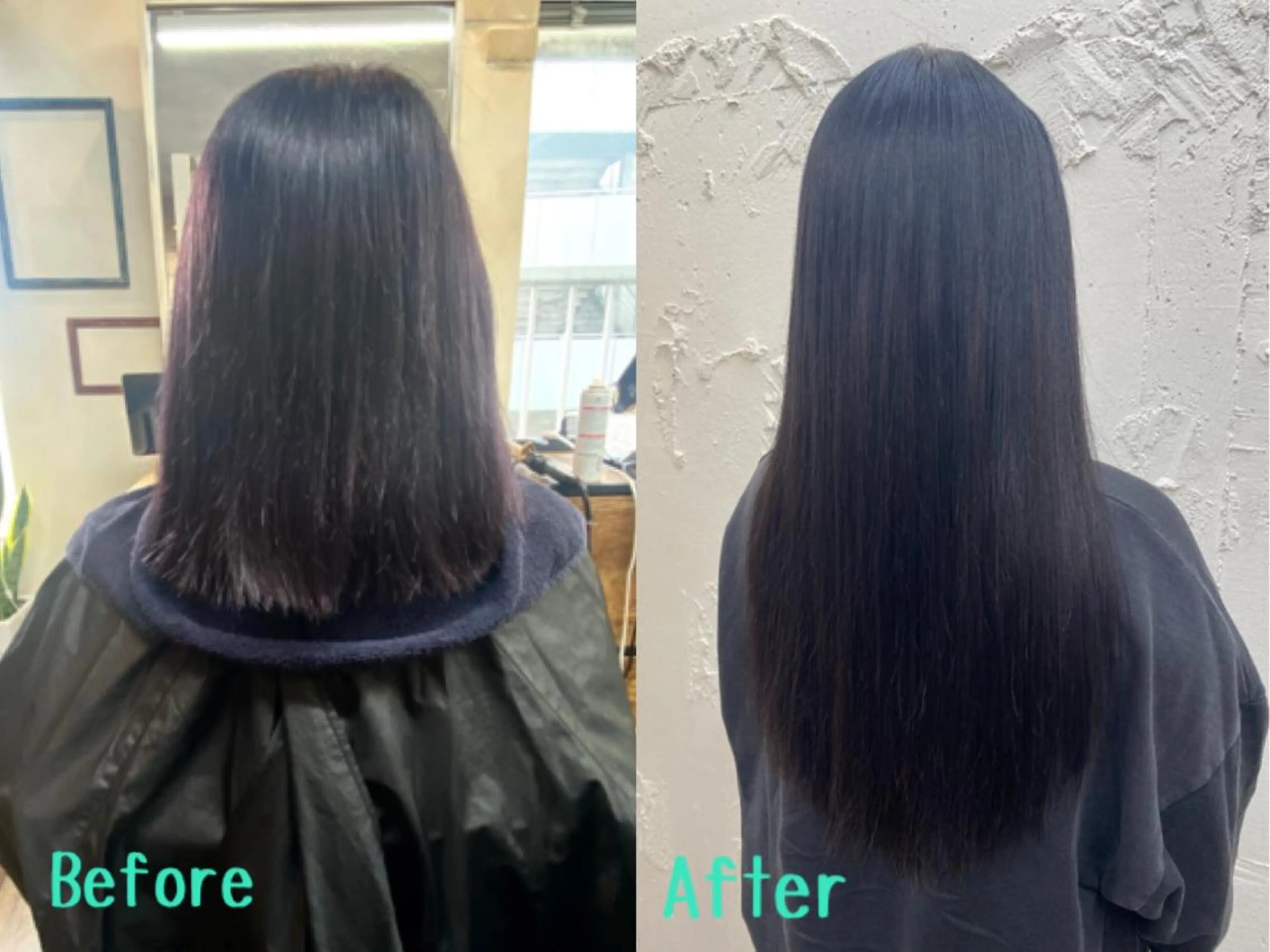 セミロング プルエクステ エクステ 髪質改善 Fi-Ne 八戸のヘアスタイル