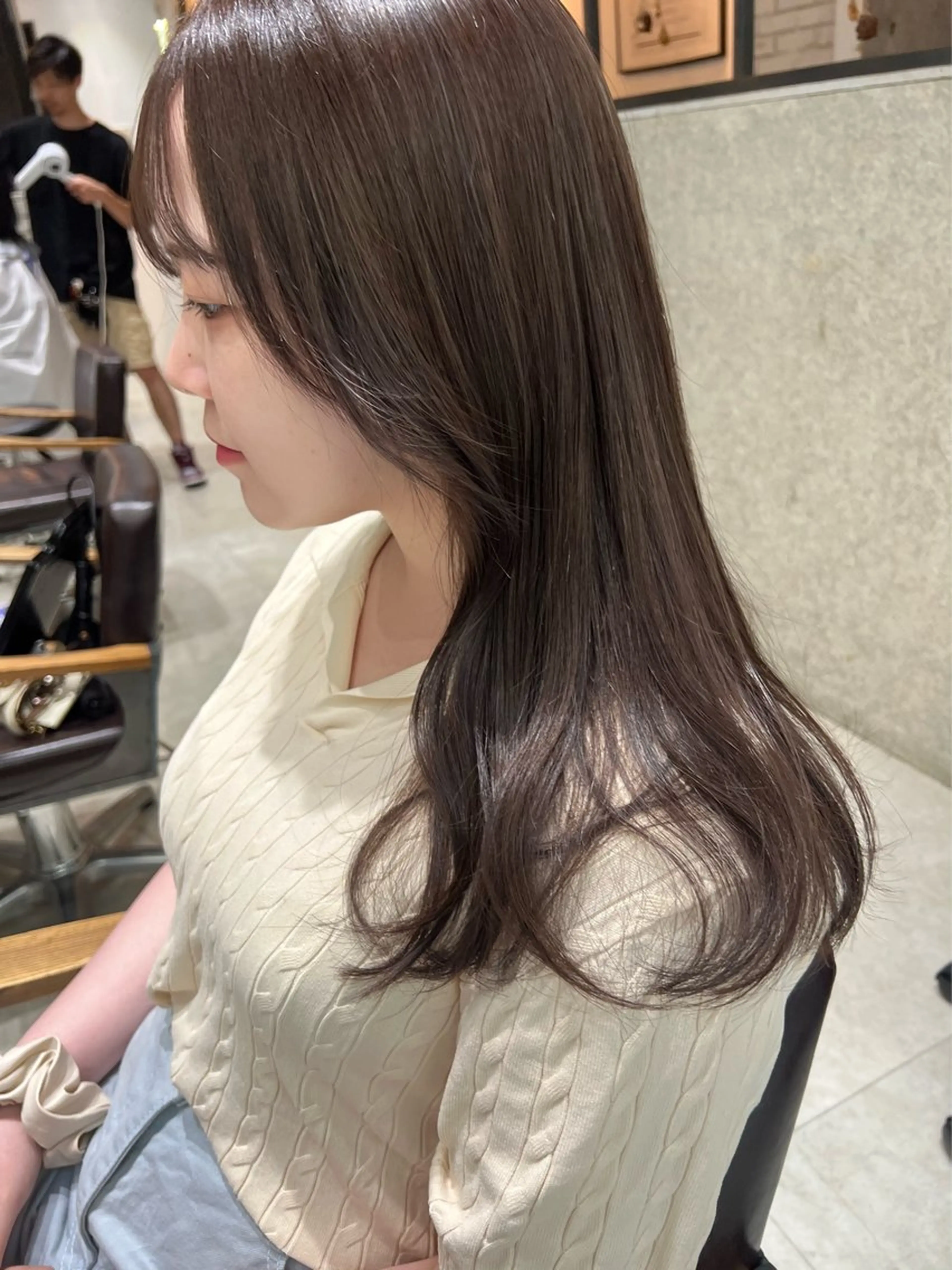 ロング カラー 透明感カラー グレージュ ハイライトカラー ハイライト ヘアカラー 🌿ニュアンスヘア 🌿福田沙也加のヘアスタイル