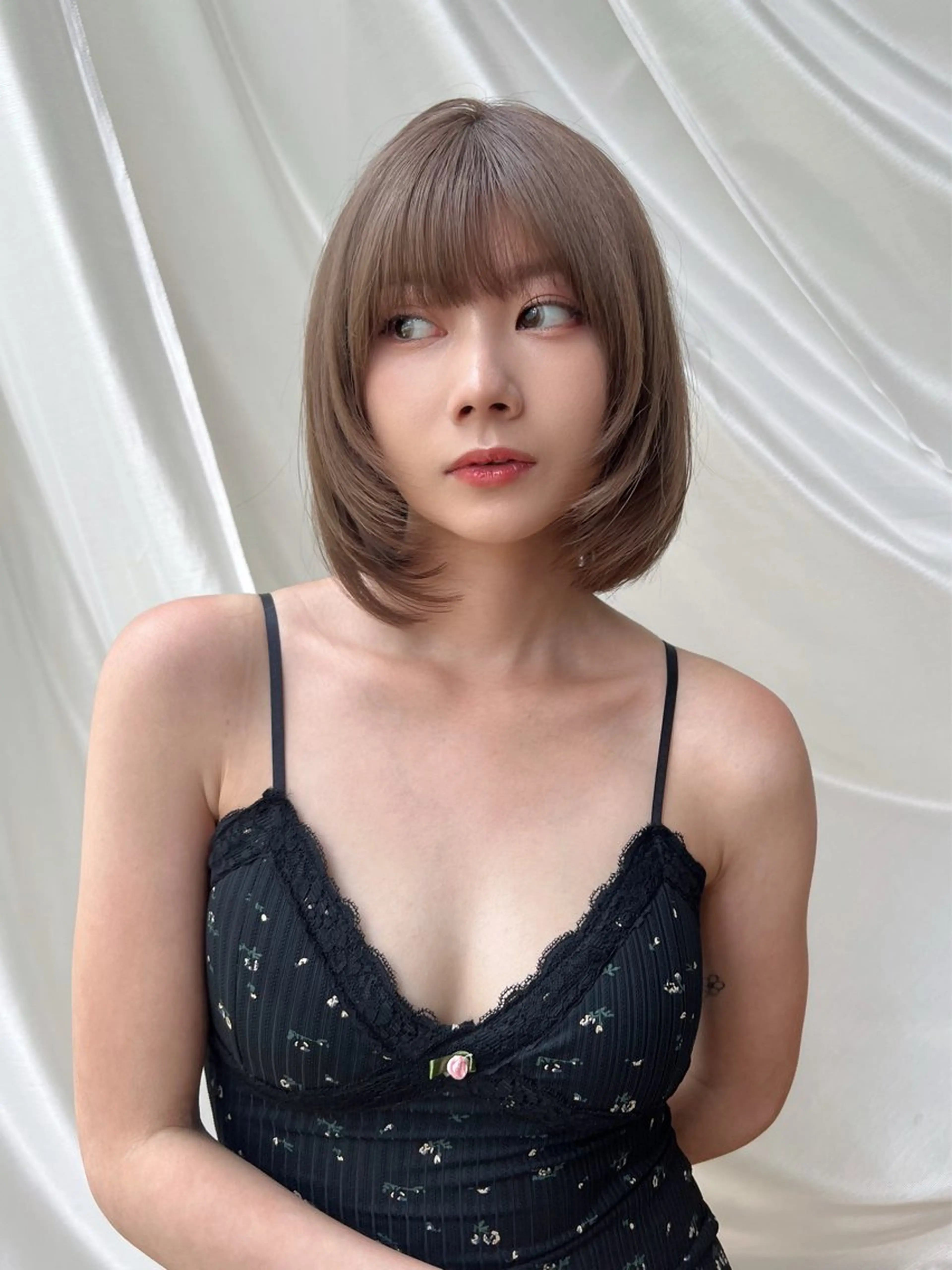 ショート カラー ボブ レイヤーカット 望月威吹/表参道/カ ットモデル/似合わせのヘアスタイル