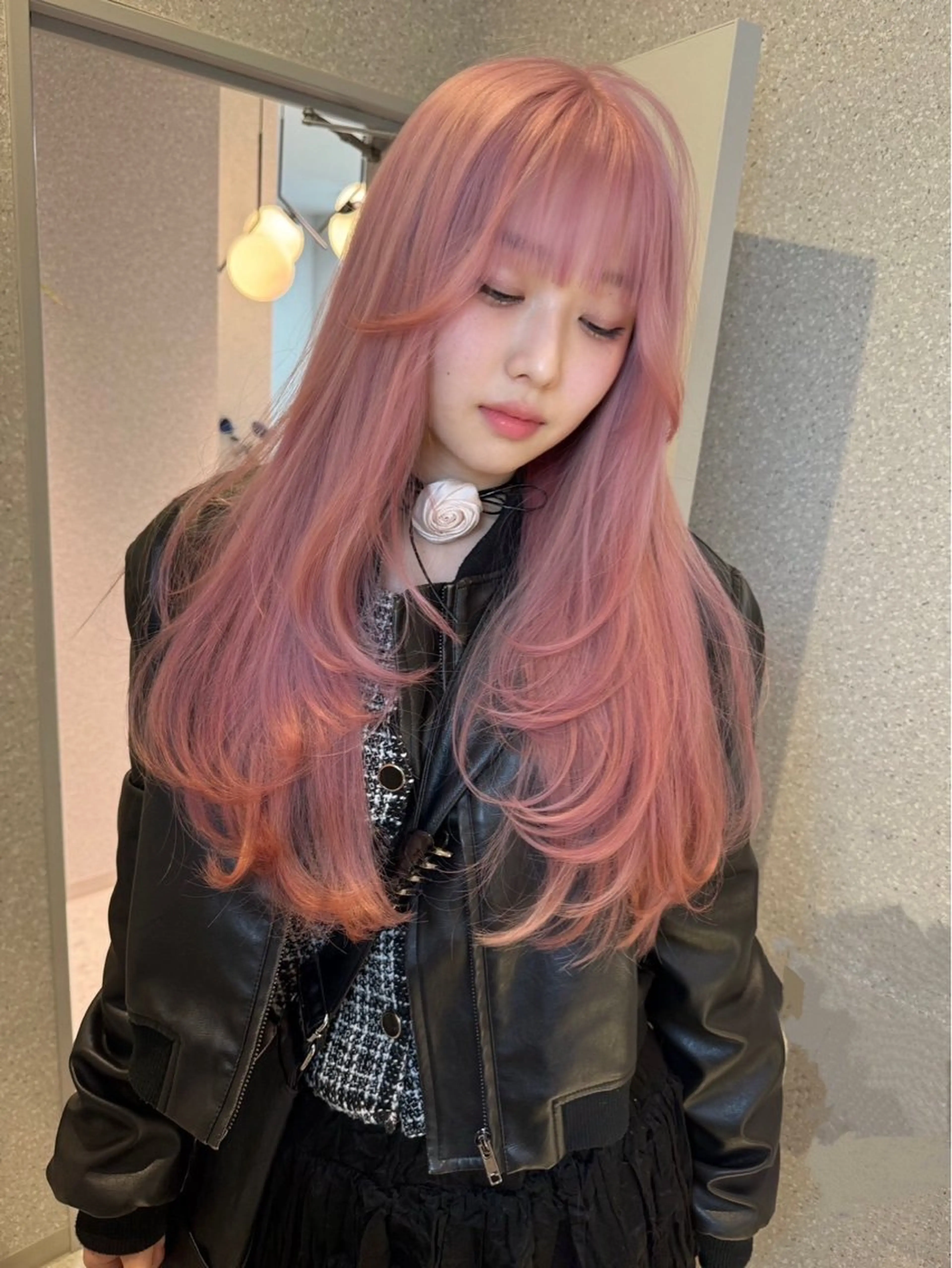 カラー ベージュカラー ブリーチ ダブルカラー インナーカラー ブリーチなしカラー ヘアカラー 当日予約/天神美容室 HACKのヘアスタイル