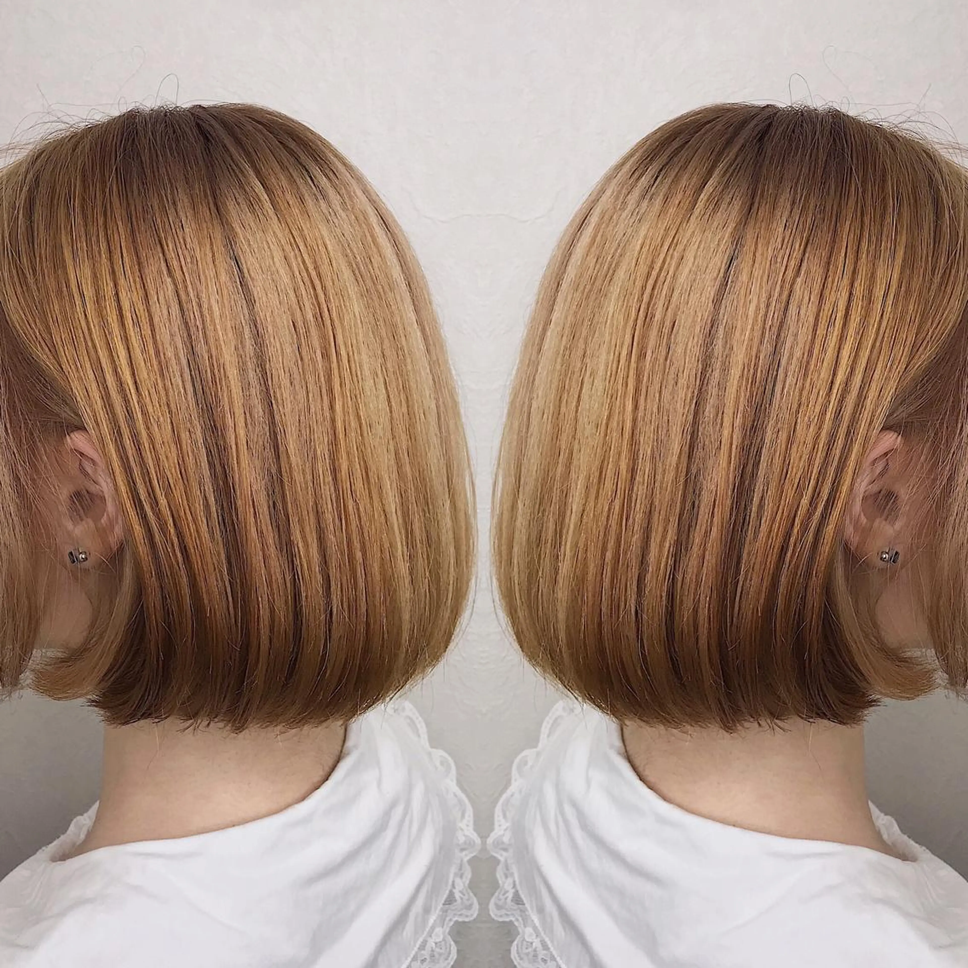 ショート カラー ベージュカラー オレンジ オレンジベージュ ヘアカラー 柴田 祐輔のヘアスタイル