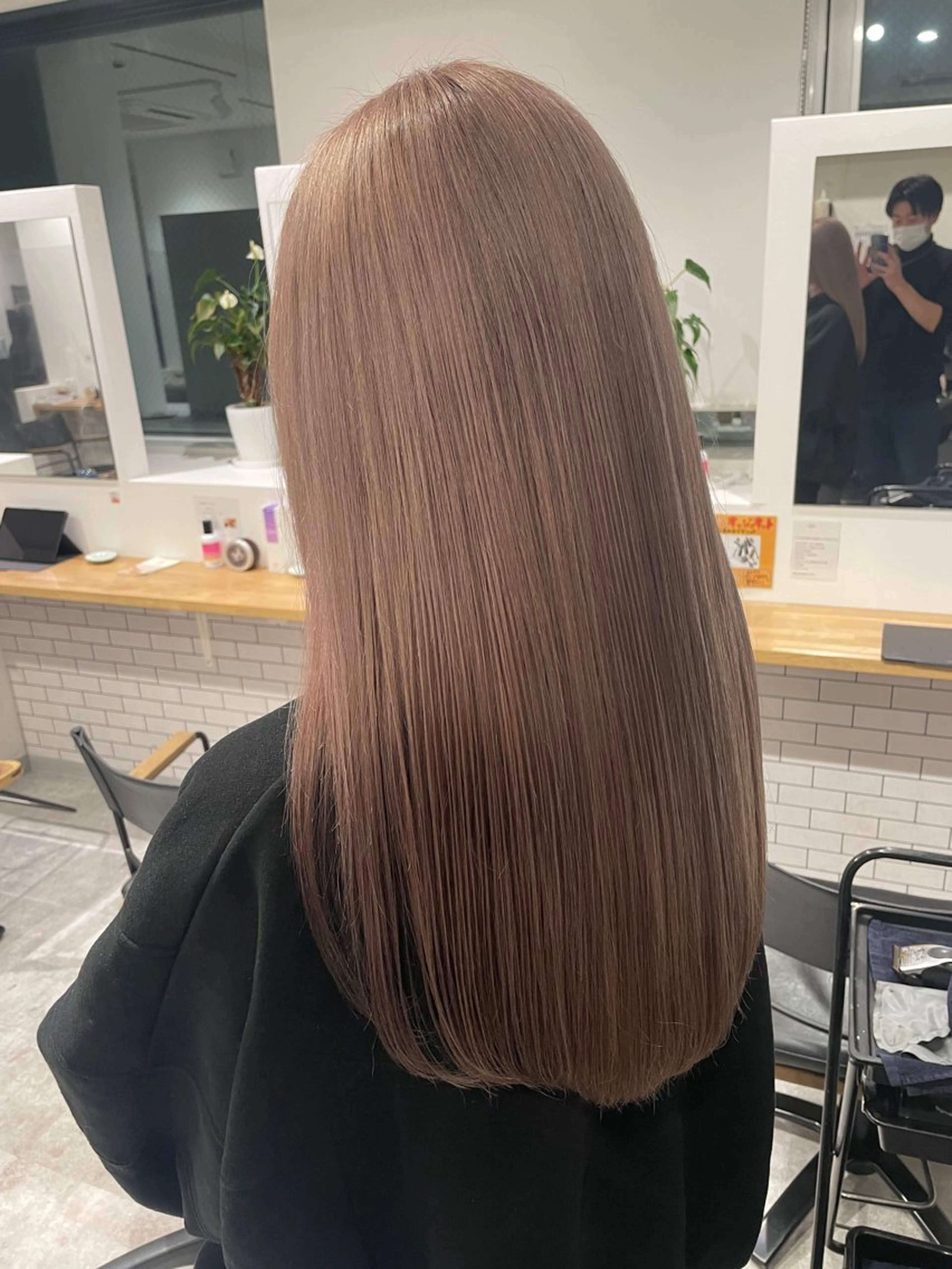 カラー ヘアカラー トリートメント ベージュ/顔周り /レイヤー/ひよりのヘアスタイル