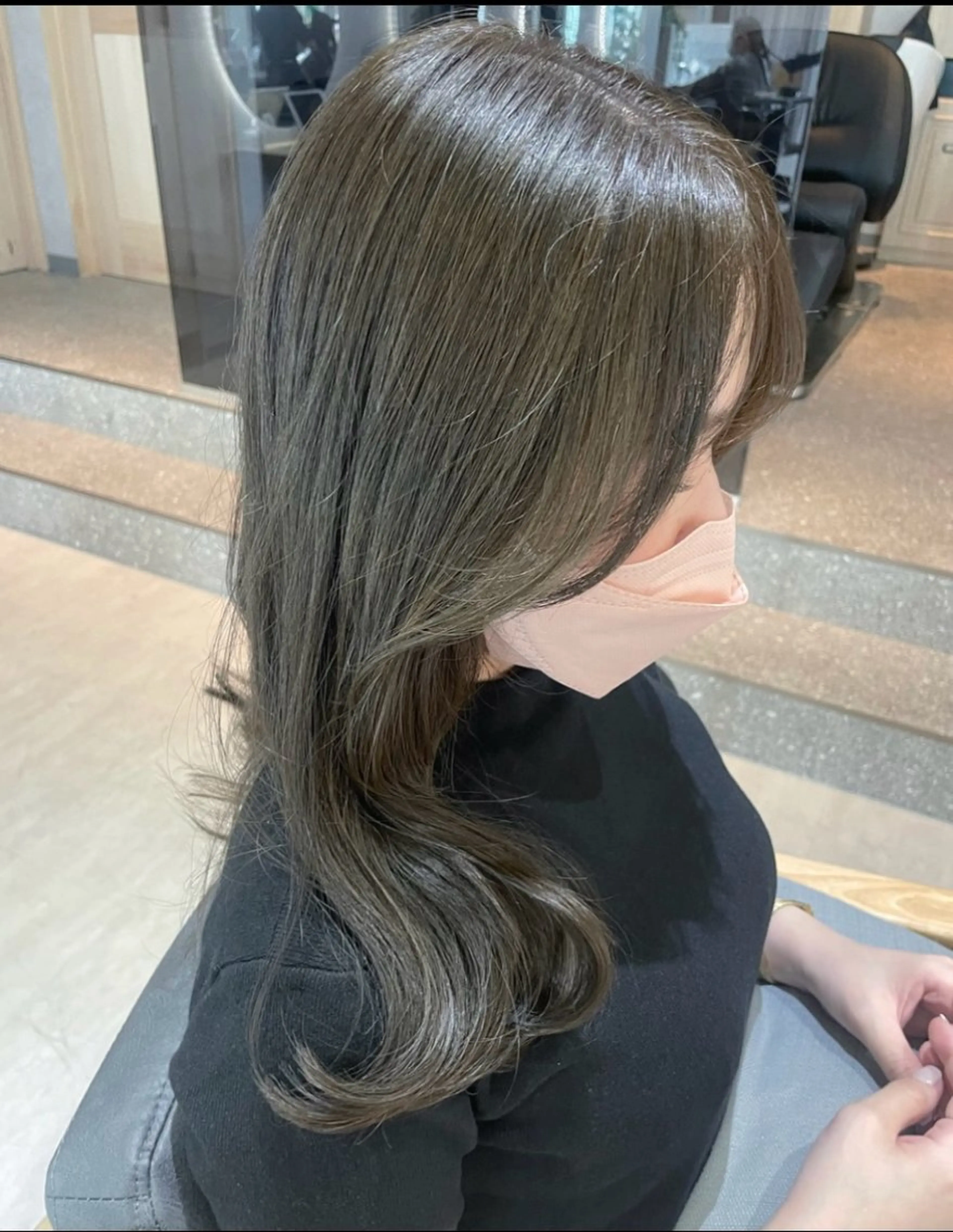 ミディアム カラー くびれヘア カット ヘアカラー 🌿透明感ヘア 園田　朱梨🌿のヘアスタイル