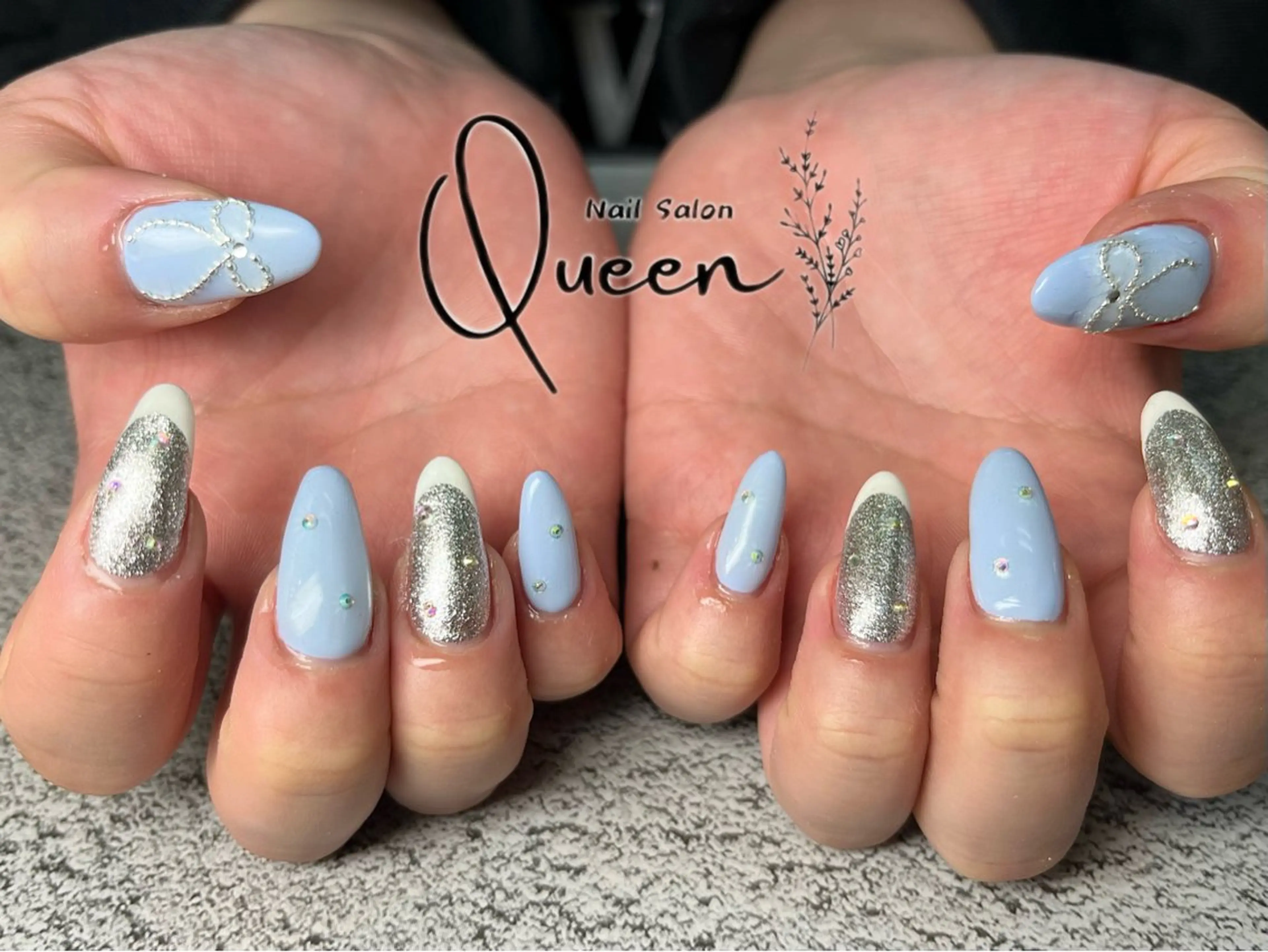 ネイル ハンドネイル Queen nail 北堀江 ASUKAのネイルデザイン