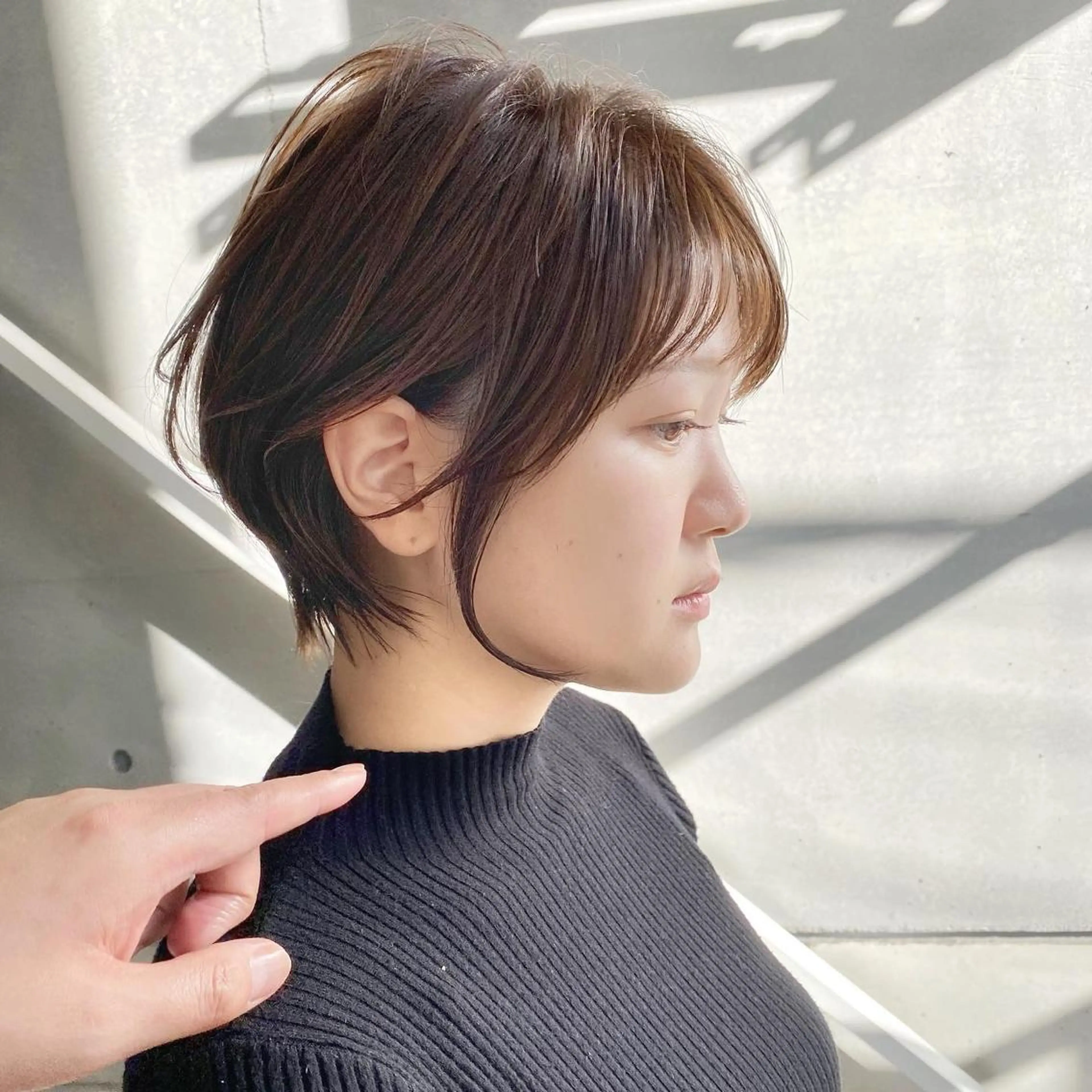 ショート カラー ショートボブ 丸みショート ボブ ショートヘア ショート/ハイライト /白髪ぼかし🌿松本のヘアスタイル