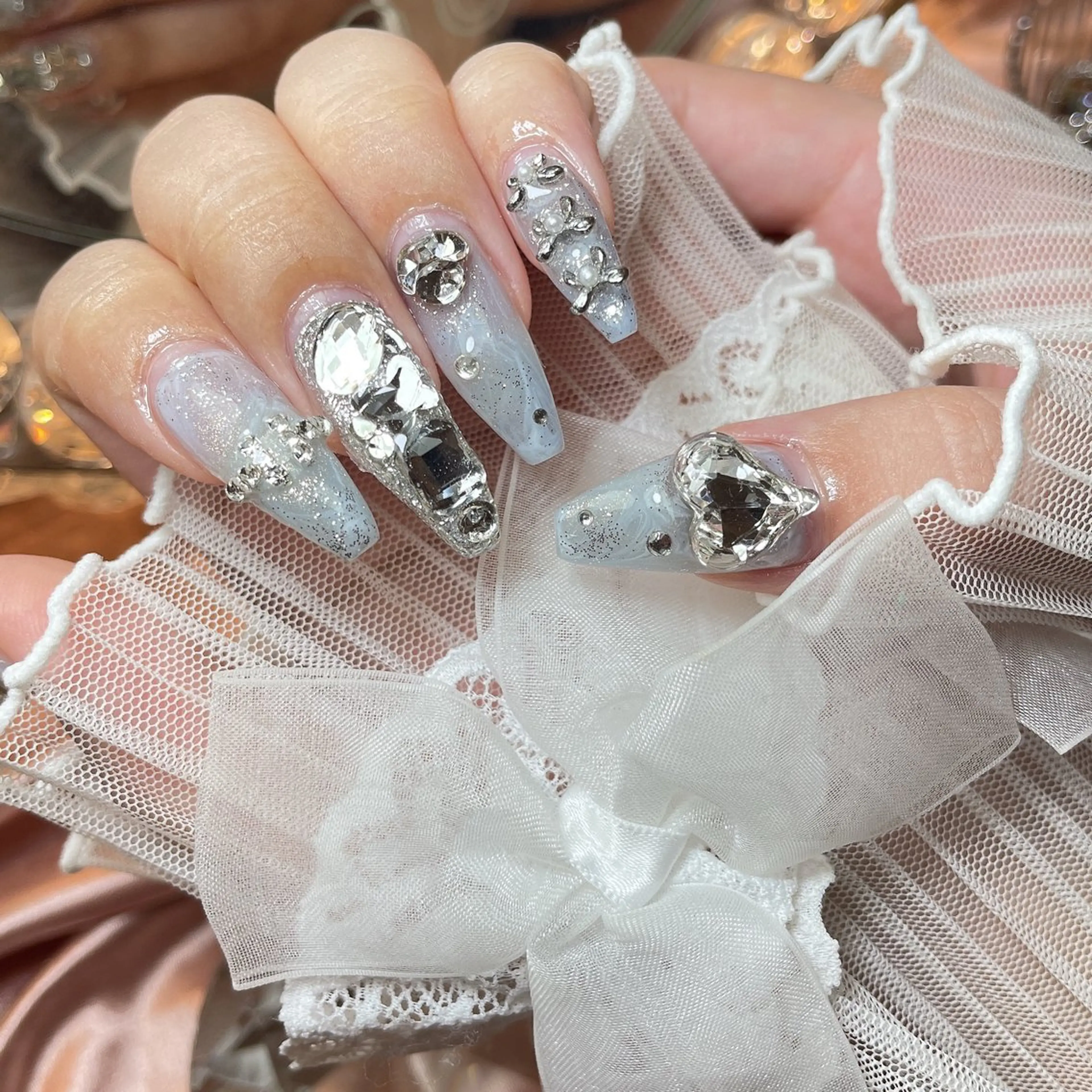 ネイル 23時まで❤︎韓国、 ワンホンネイルのネイルデザイン