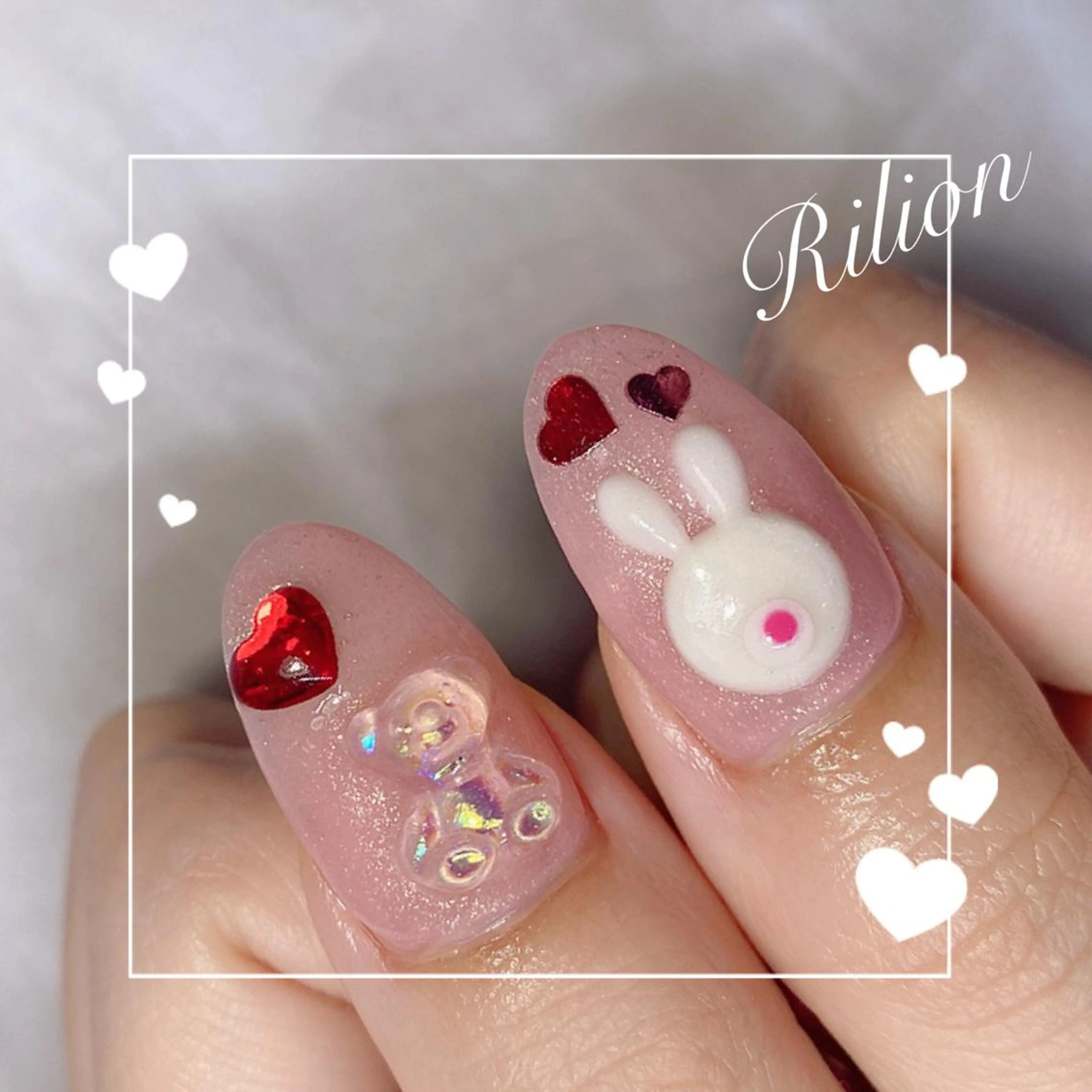 ネイル ハンドネイル RiLion💗 Risa🦋💜のネイルデザイン
