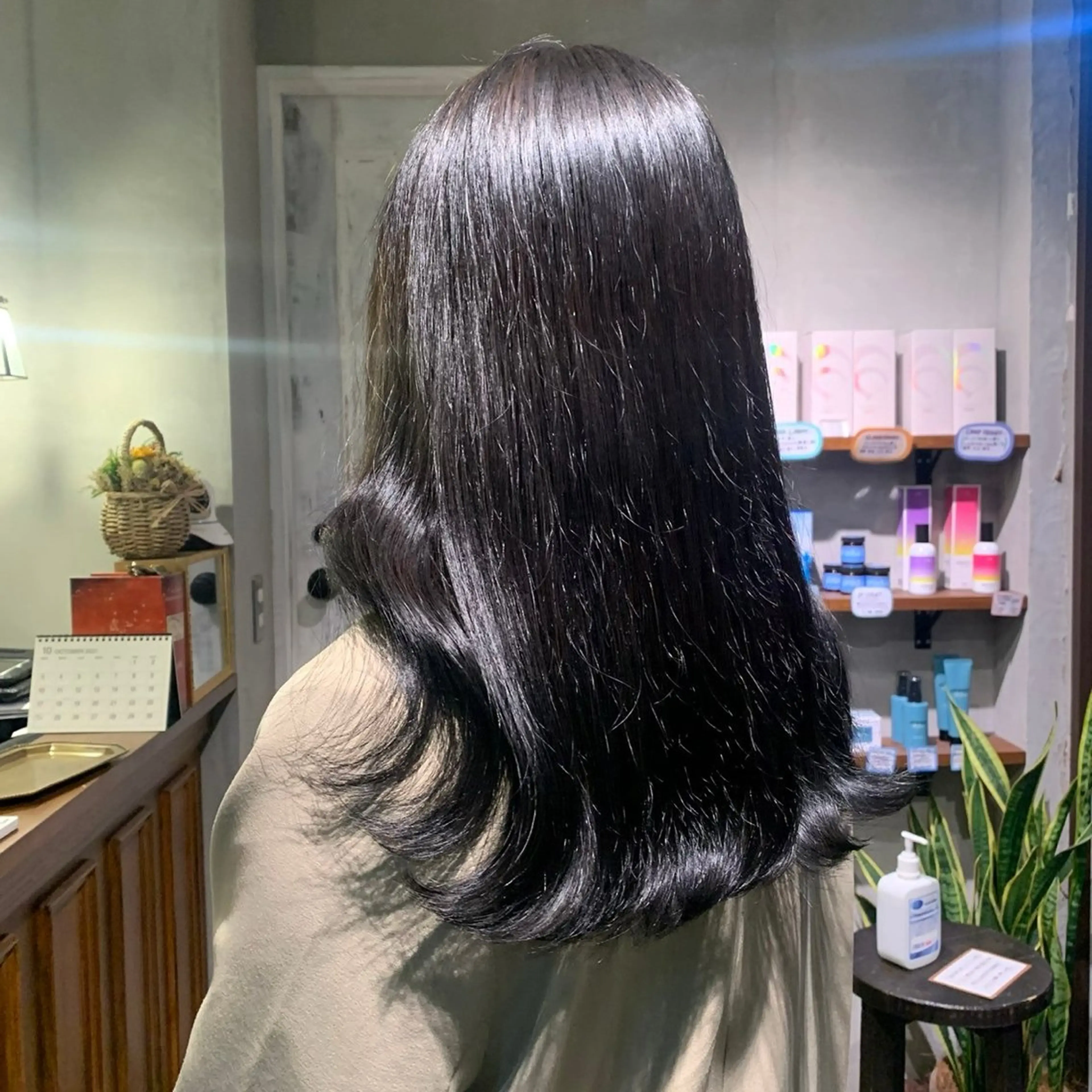 ロング カラー ヘアアレンジ ブルーカラー ブルーラベンダー ラベンダーカラー saya 🧸 カット/縮毛矯正のヘアスタイル