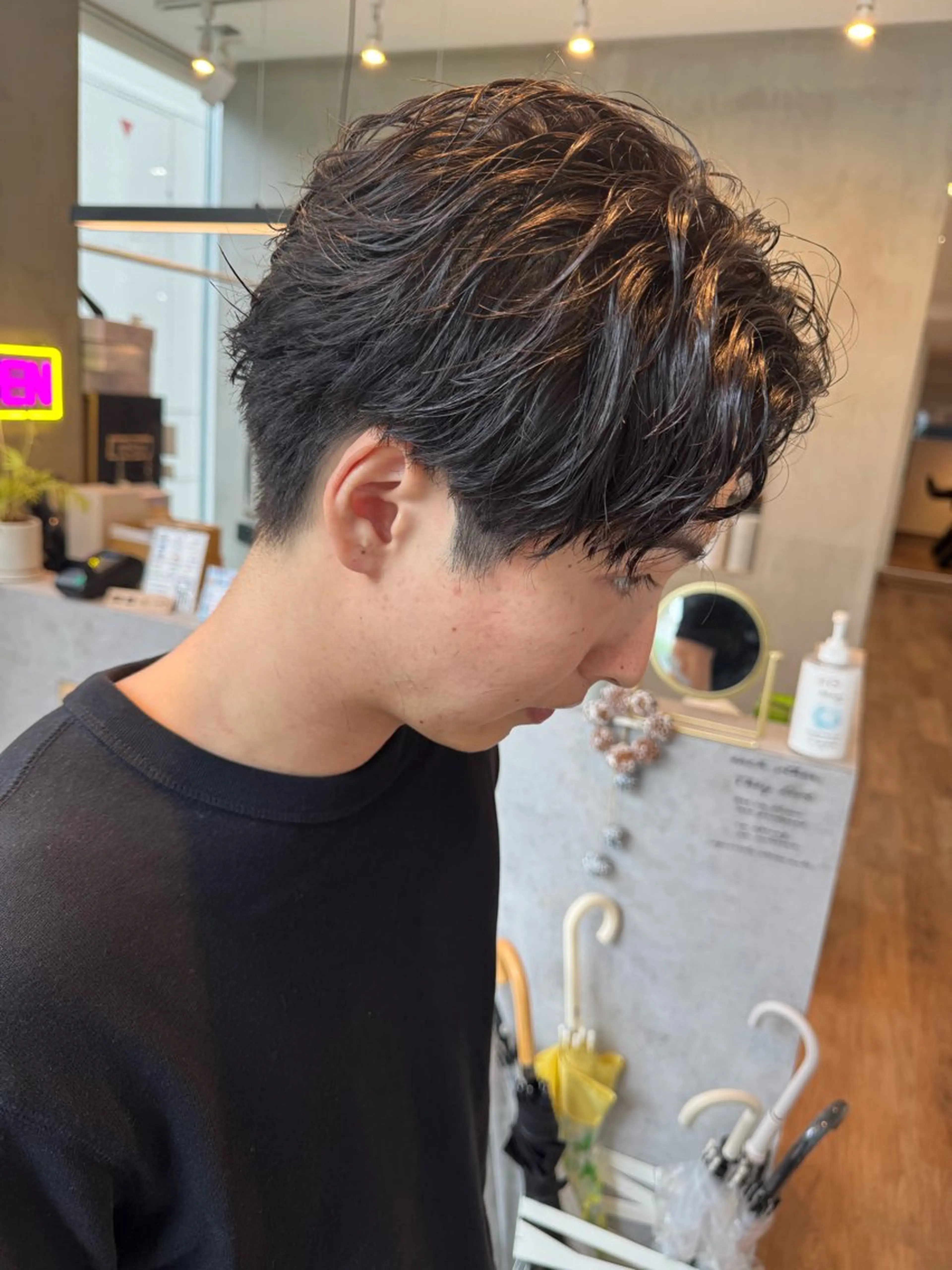 パーマ メンズ yoshi (高橋福博)のヘアスタイル