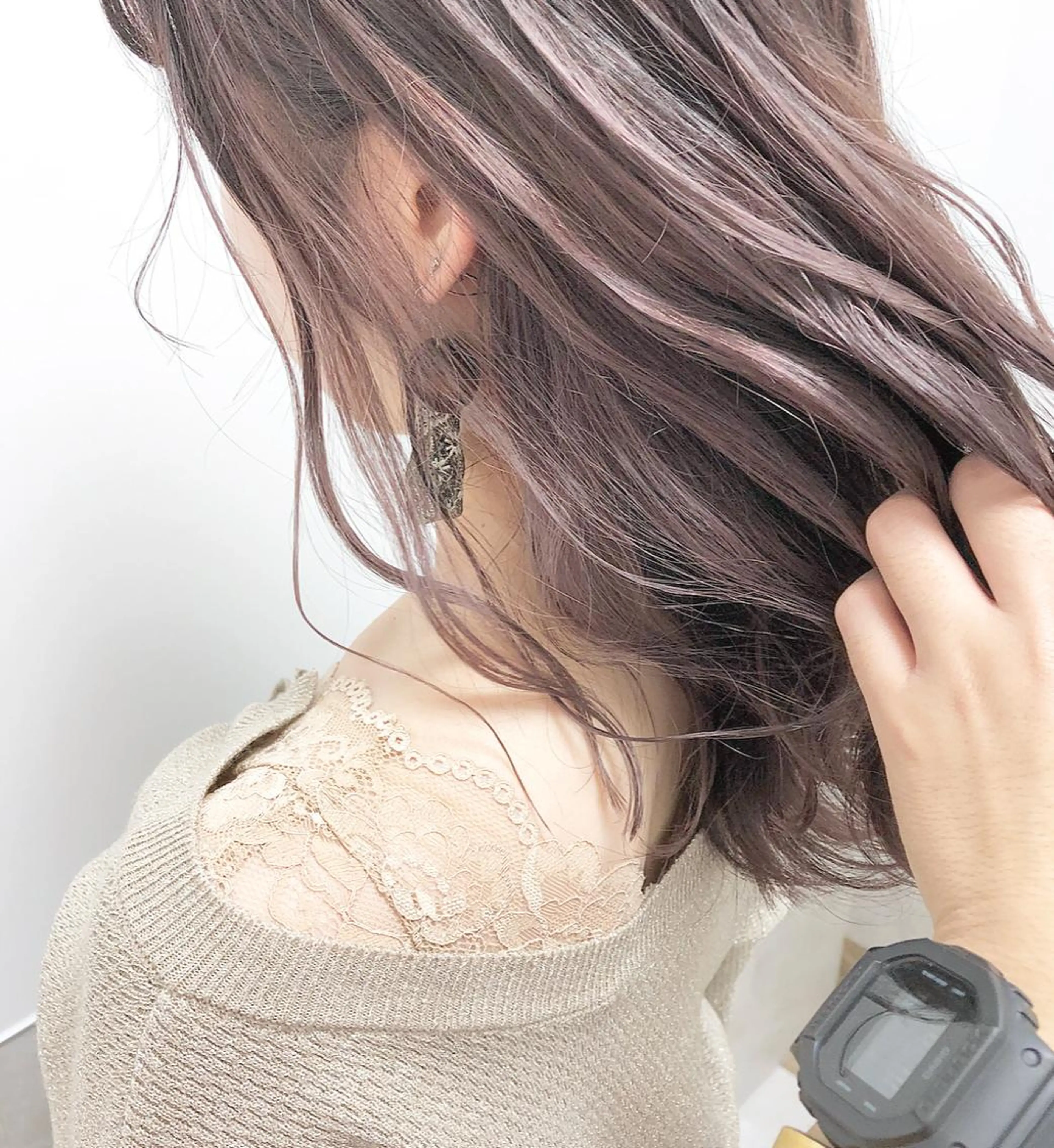 ミディアム カラー ピンクカラー autre所属・大久保 ひでなりのヘアスタイル