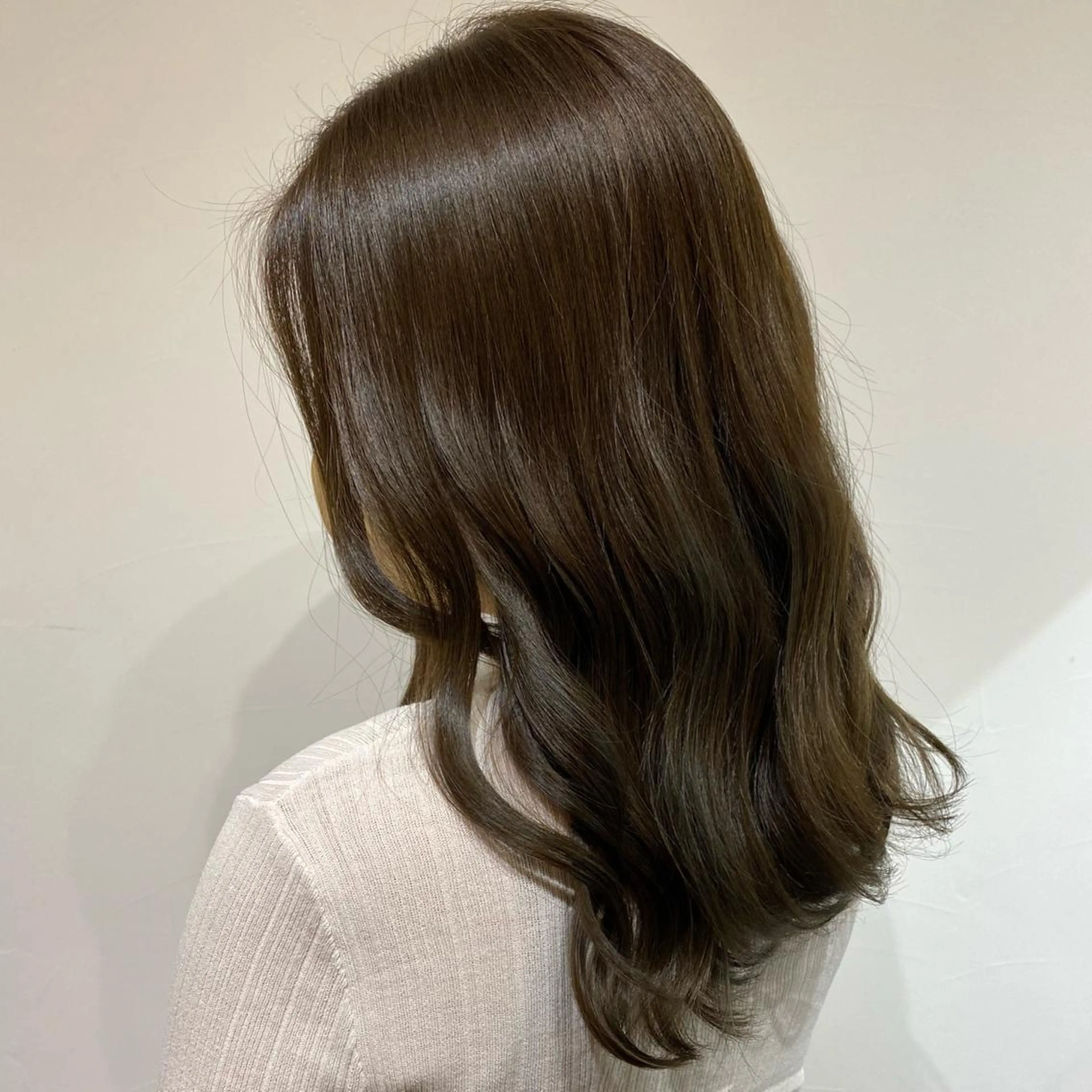 セミロング カラー バレイヤージュ ブリーチ ブラウンカラー ケアブリーチ ダブルカラー 韓国ヘア特化 💟 ララア 💟のヘアスタイル