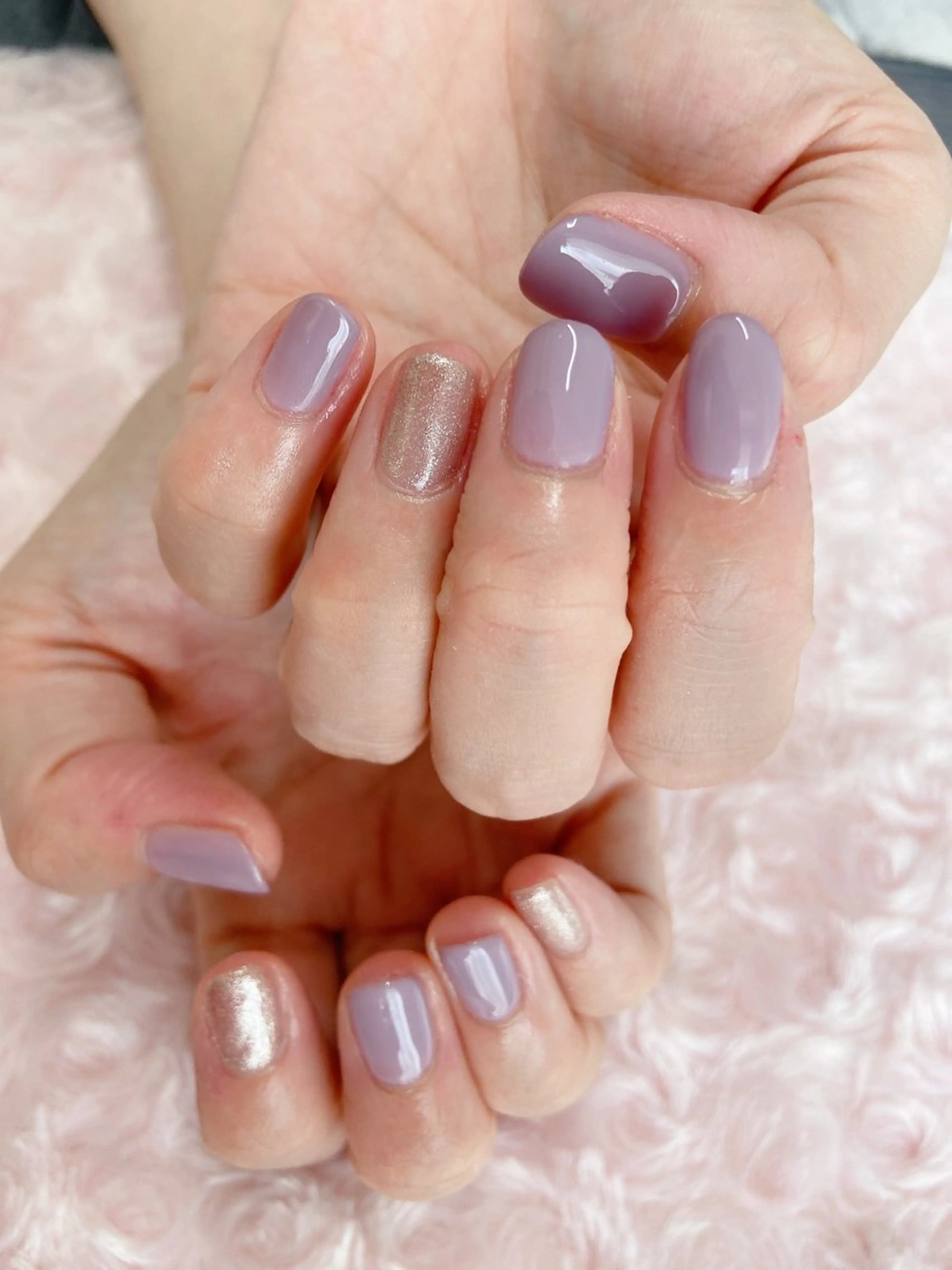 ネイル ジェルネイル マグネットネイル オフィスネイル ワンカラーネイル パラジェル ハンドネイル nail salon Berry所属・前田 りかのネイルデザイン