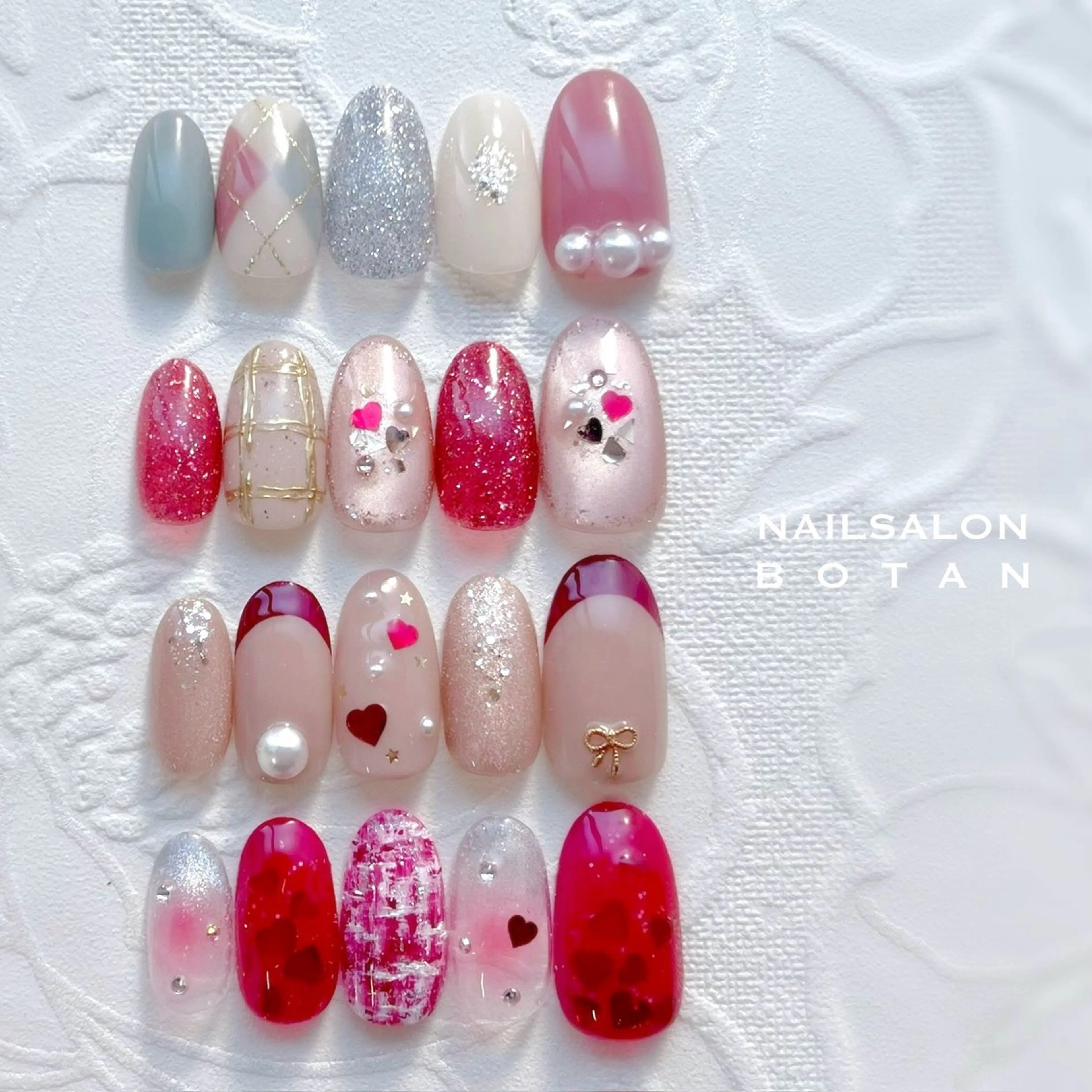 ネイル バレンタイン ハンドネイル NAIL SALON BOTANのネイルデザイン