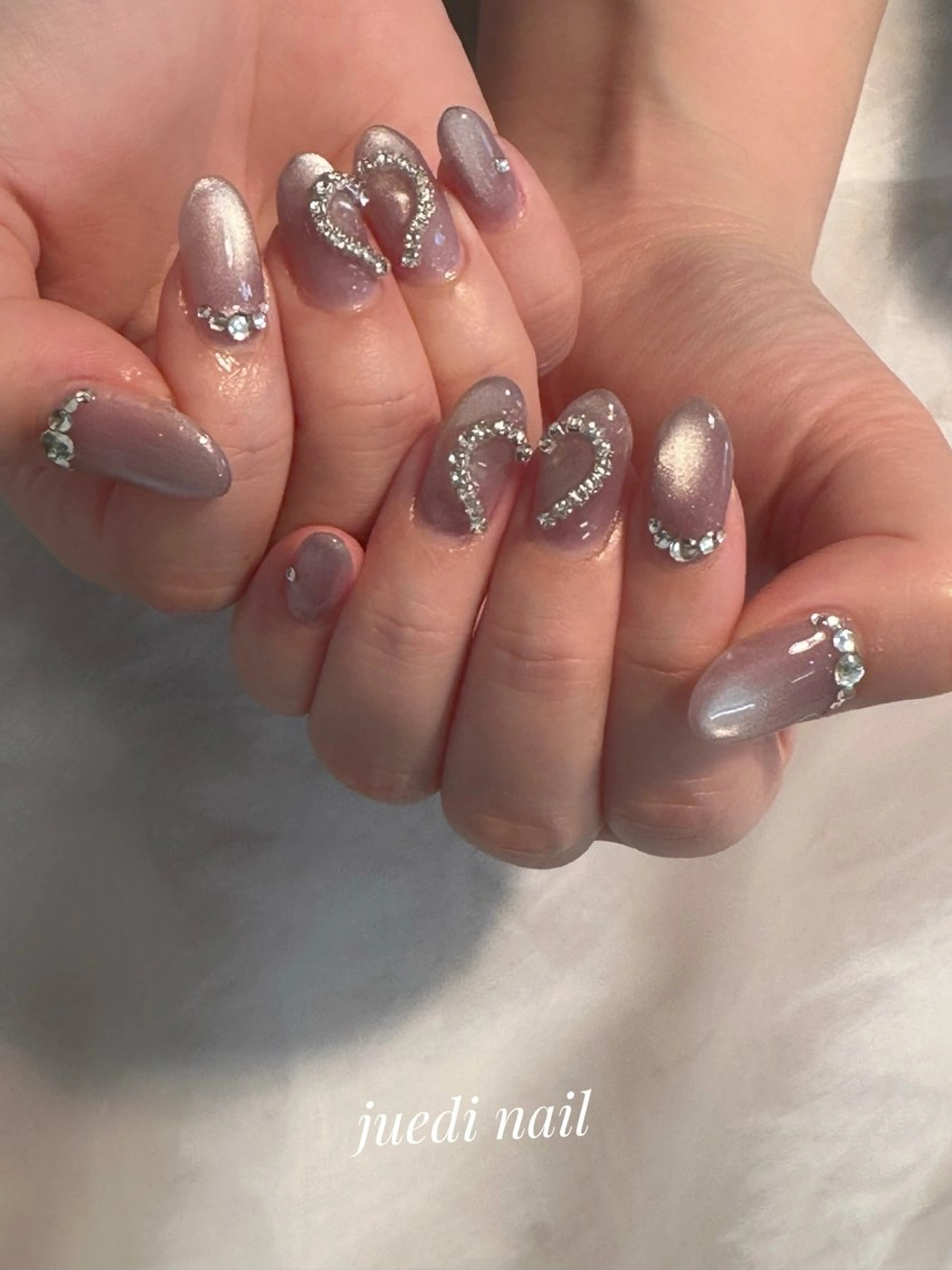 ネイル 長さ出し マグネットネイル 持ち込み ハンドネイル juedi nail(木曜日のネイル)所属・juedi nail KAORINのネイルデザイン