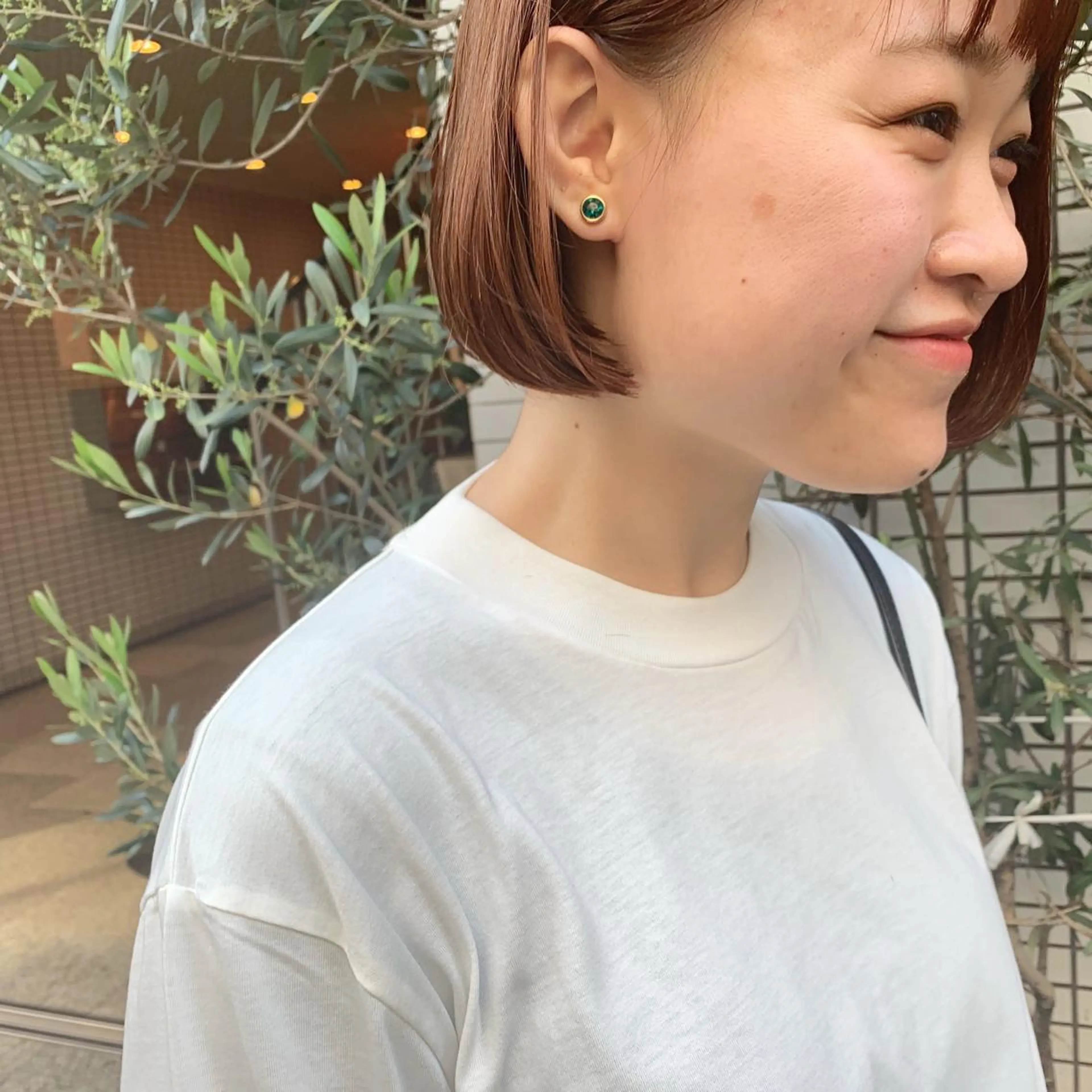 ショート カラー ヘアアレンジ オレンジ ボブ 🫧透明感カラー/ ボブ/小笠原🪽のヘアスタイル