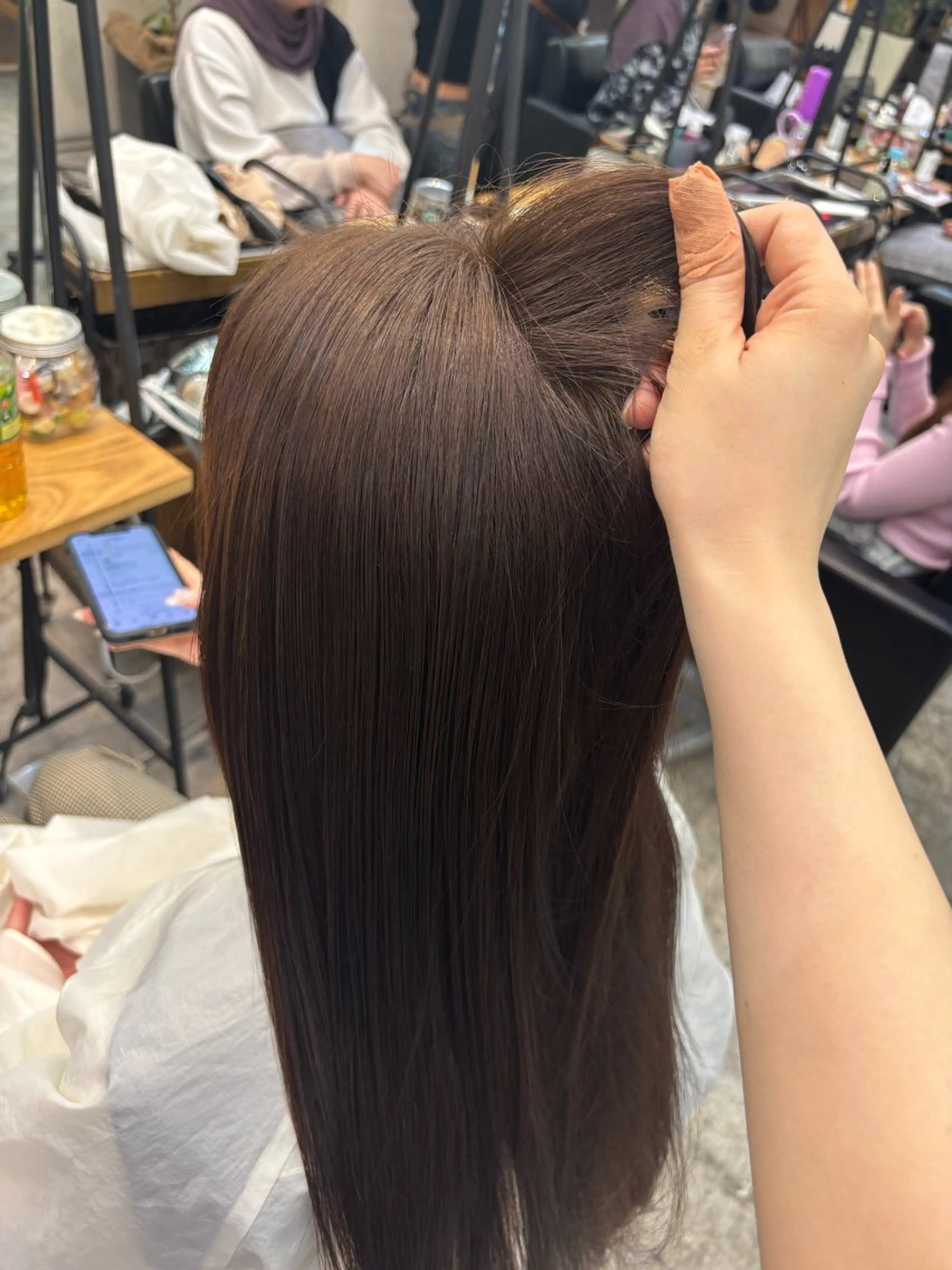 ロング カラー ベージュカラー ミルクティーベージュ Belle 新宿店所属・🐰パーマモデル 募集中/ゆな🐰のヘアスタイル