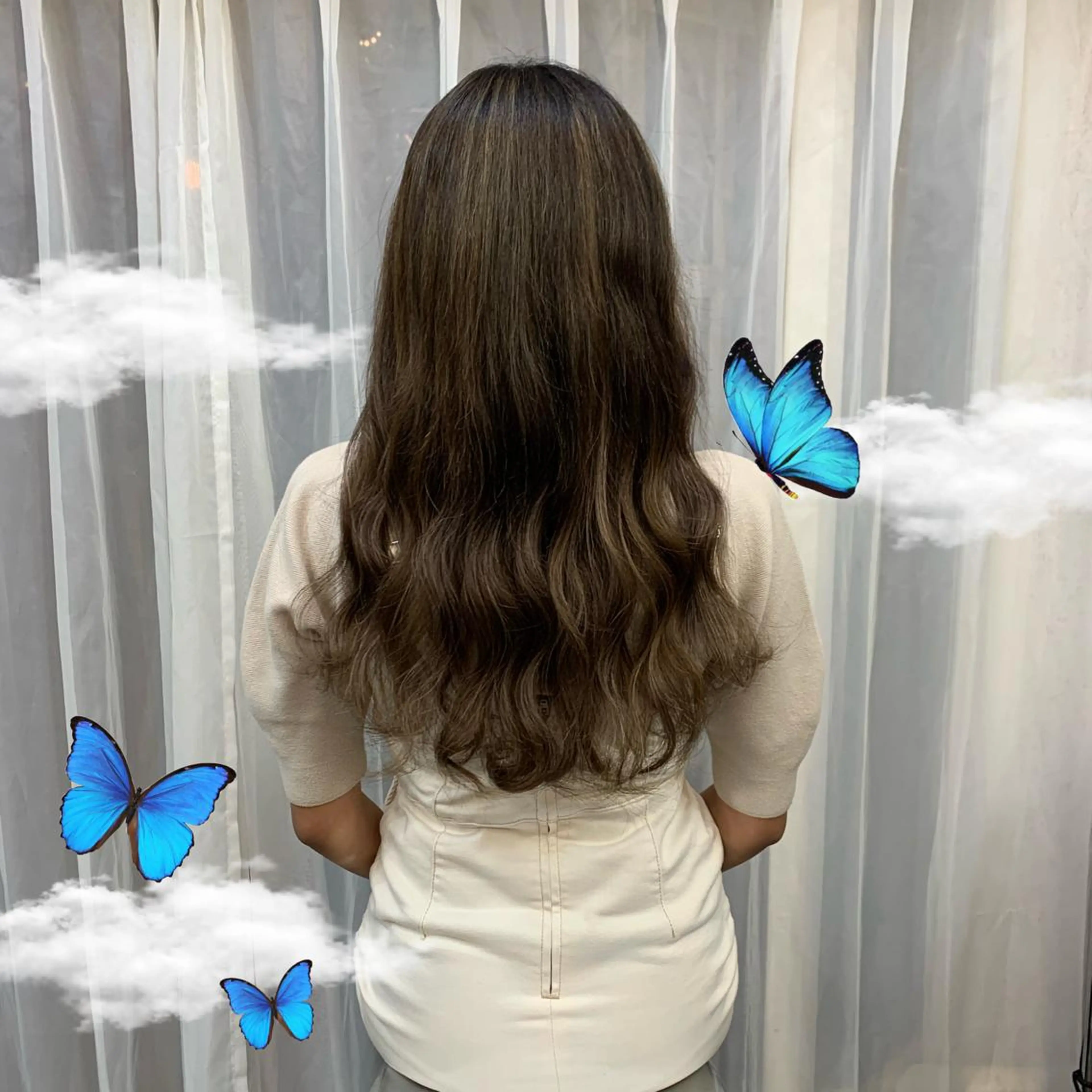 ロング ボブ ❤️‍🔥シールエク ＋カラー京❤️‍🔥のヘアスタイル