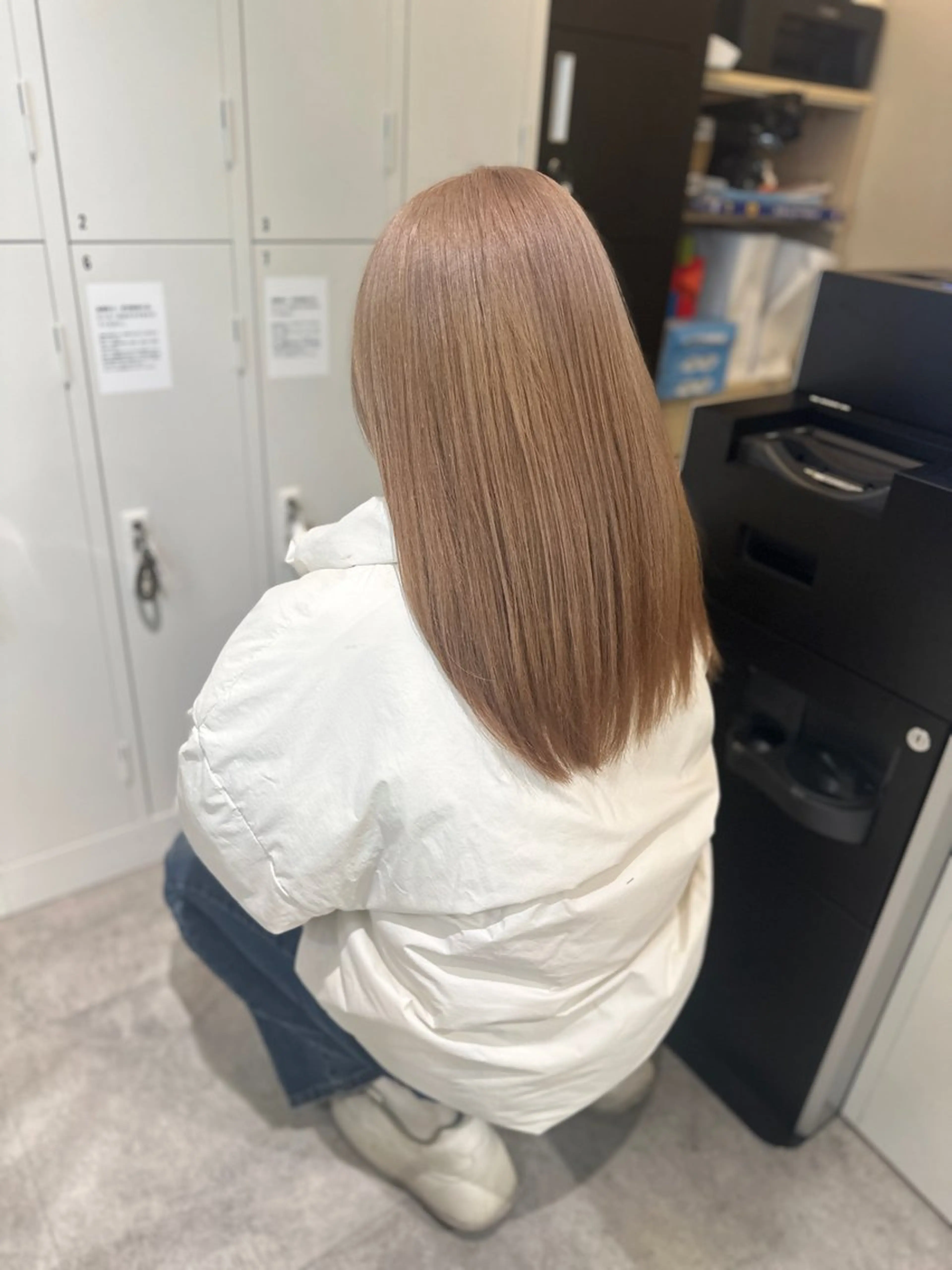 ロング カラー アディクシーカラー バレイヤージュ ブリーチ デザインカラー ダブルカラー ヘアカラー トリートメント レイヤーカット nude ヘア大和のヘアスタイル