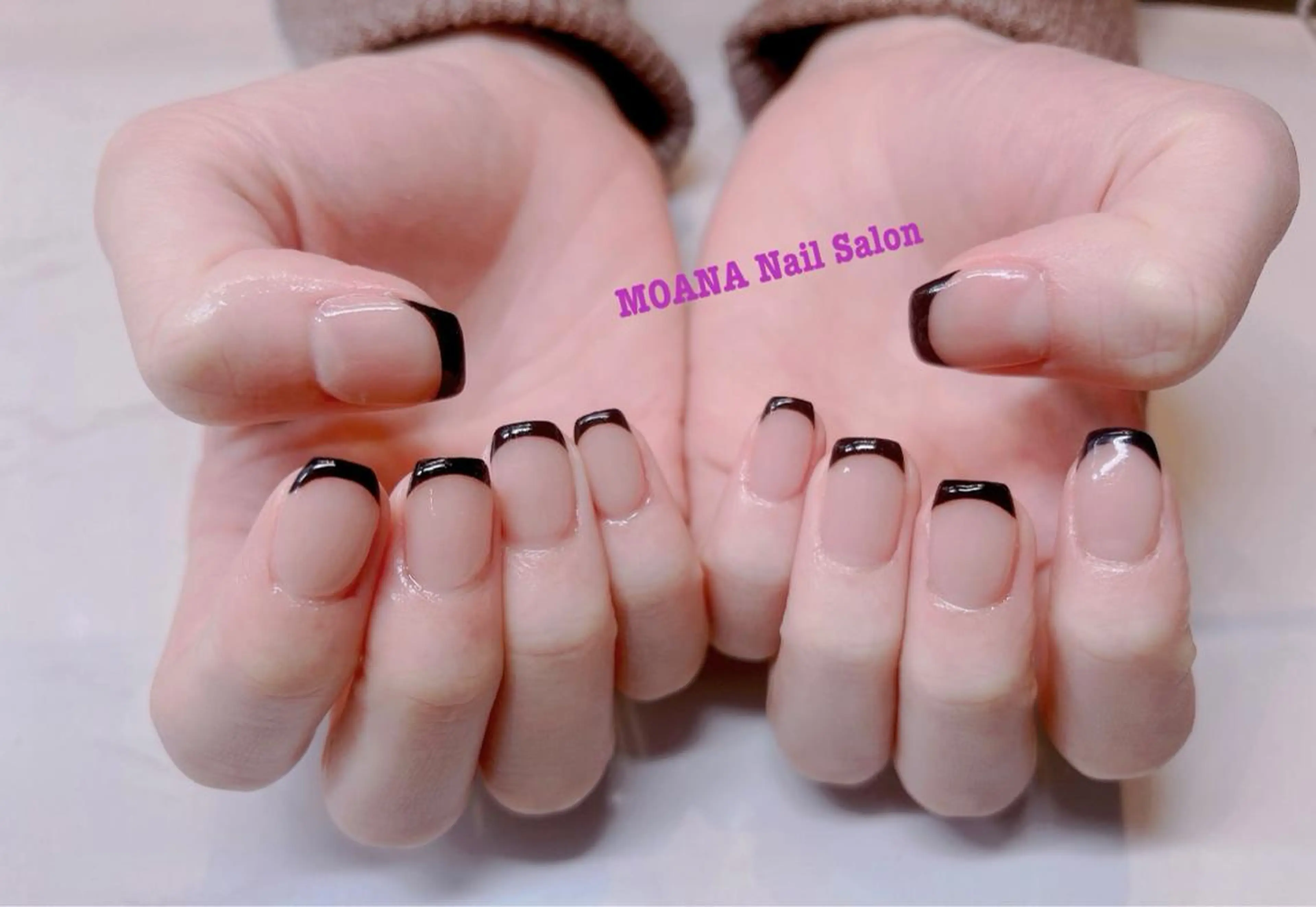 ネイル クリアネイル 長さ出し フレンチネイル 氷ネイル・うるうるネイル マグネットネイル Moana Nail 長さだし専門店のネイルデザイン