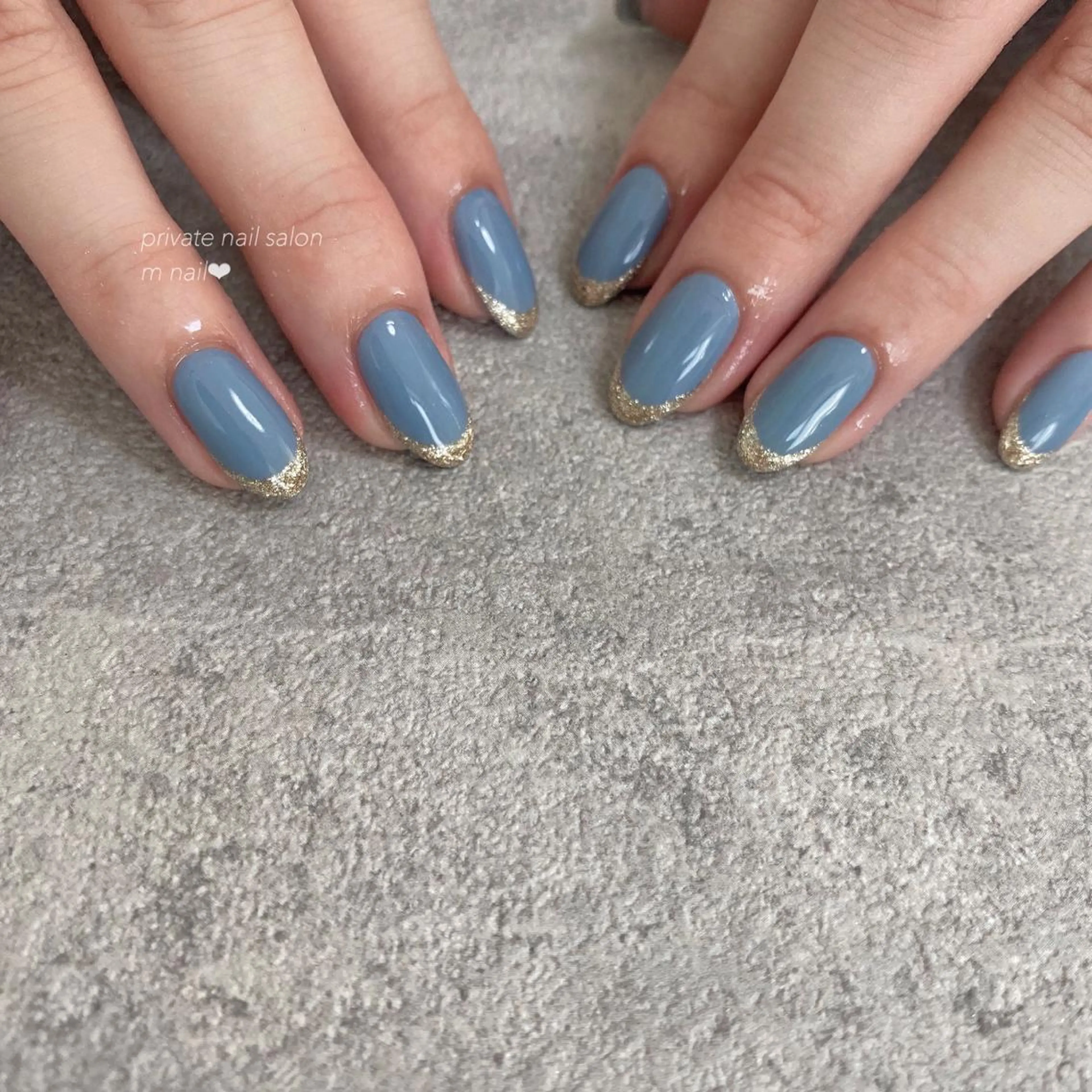 ネイル ブルー ハンドネイル 小河原 舞のネイルデザイン