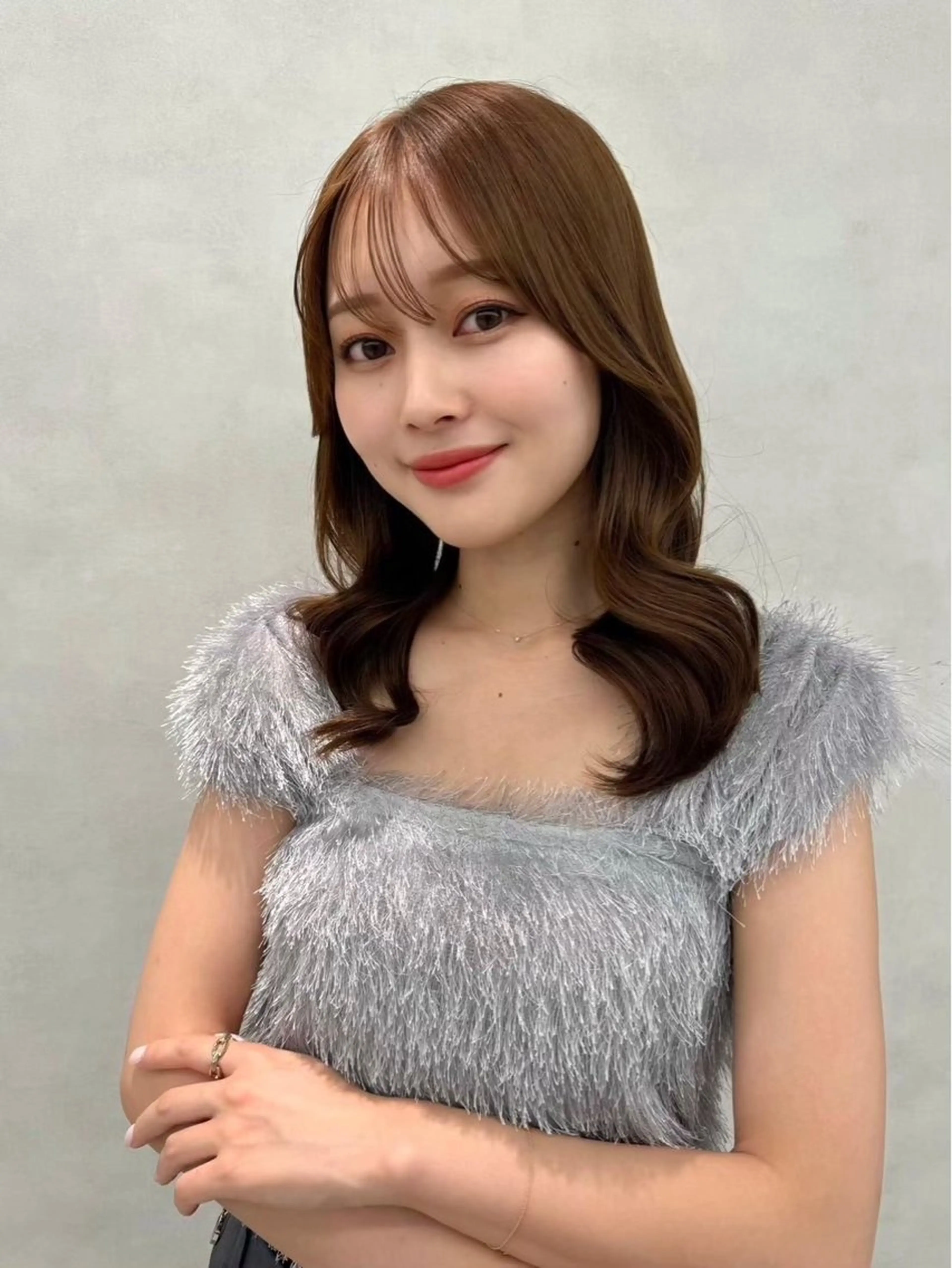 セミロング カラー カット ヘアカラー トリートメント 韓国ヘア🇰🇷艶髪 カラー/yui‎💎のヘアスタイル