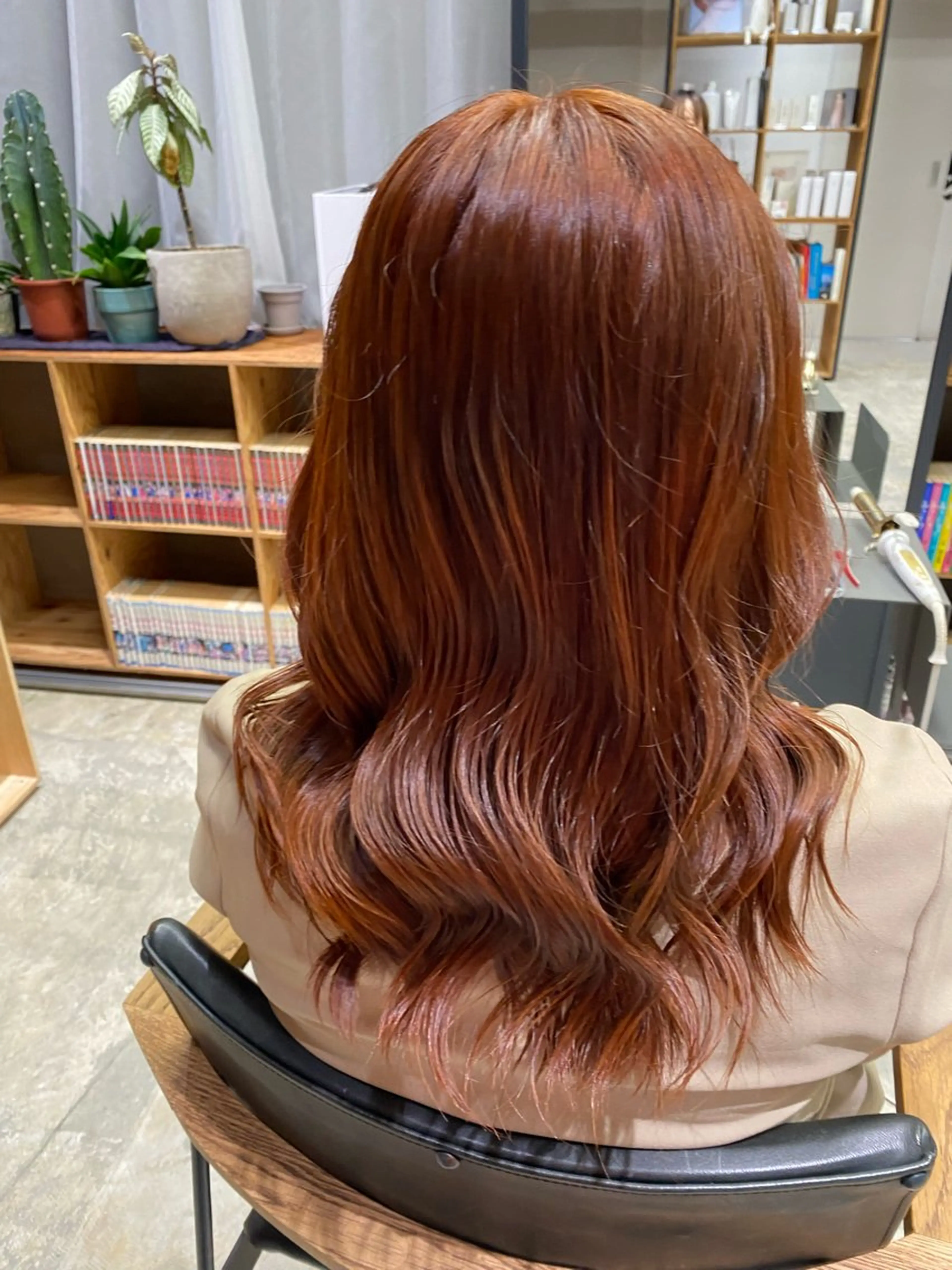 ロング カラー ブリーチ ダブルカラー ブリーチなしカラー オレンジ ume所属・LILi リリのヘアスタイル