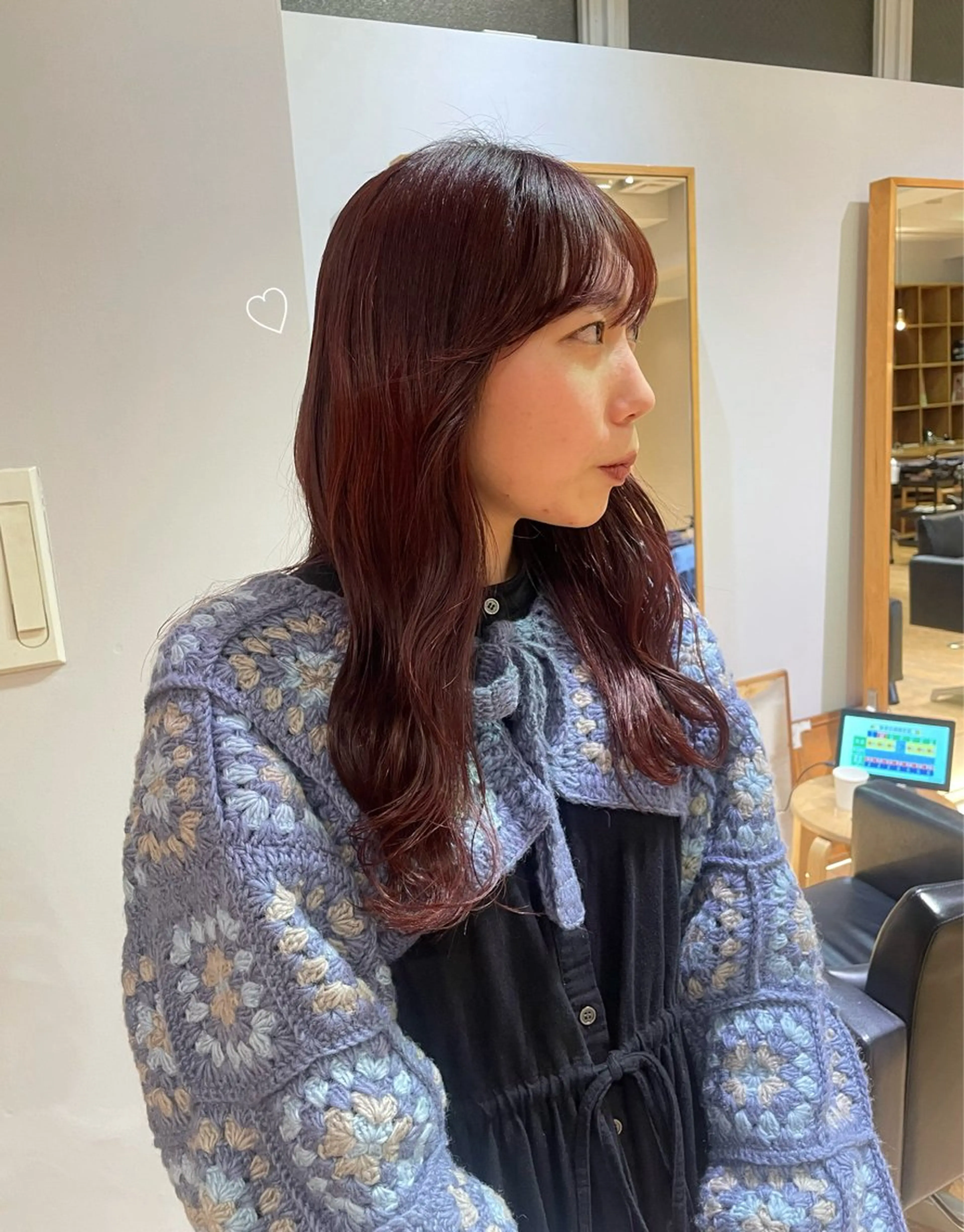ミディアム カラー カット 大橋 芽衣のヘアスタイル