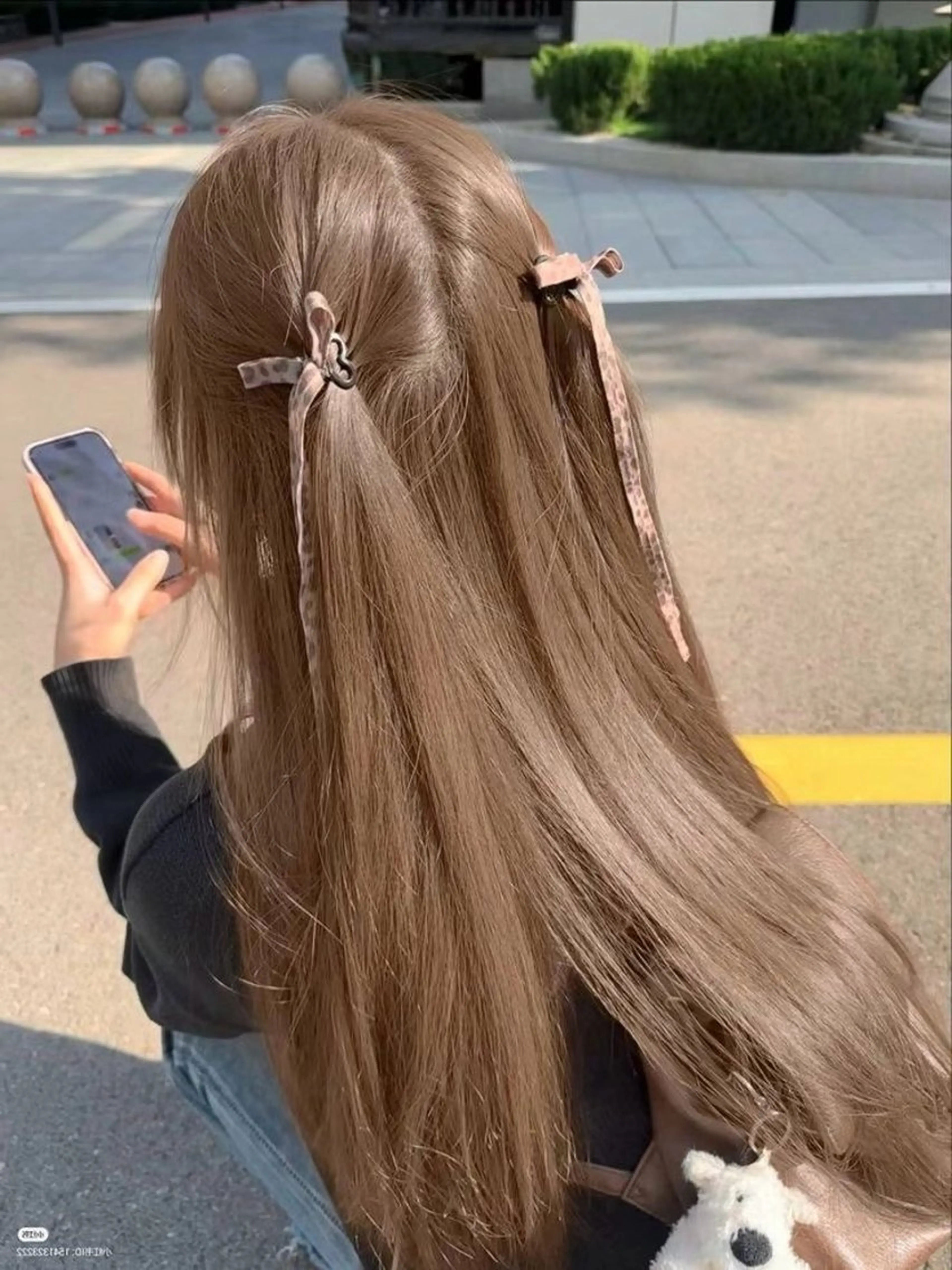 カラー ブリーチ ヘアカラー 🤍透明感グレージュ オリーブ🤍RINのヘアスタイル