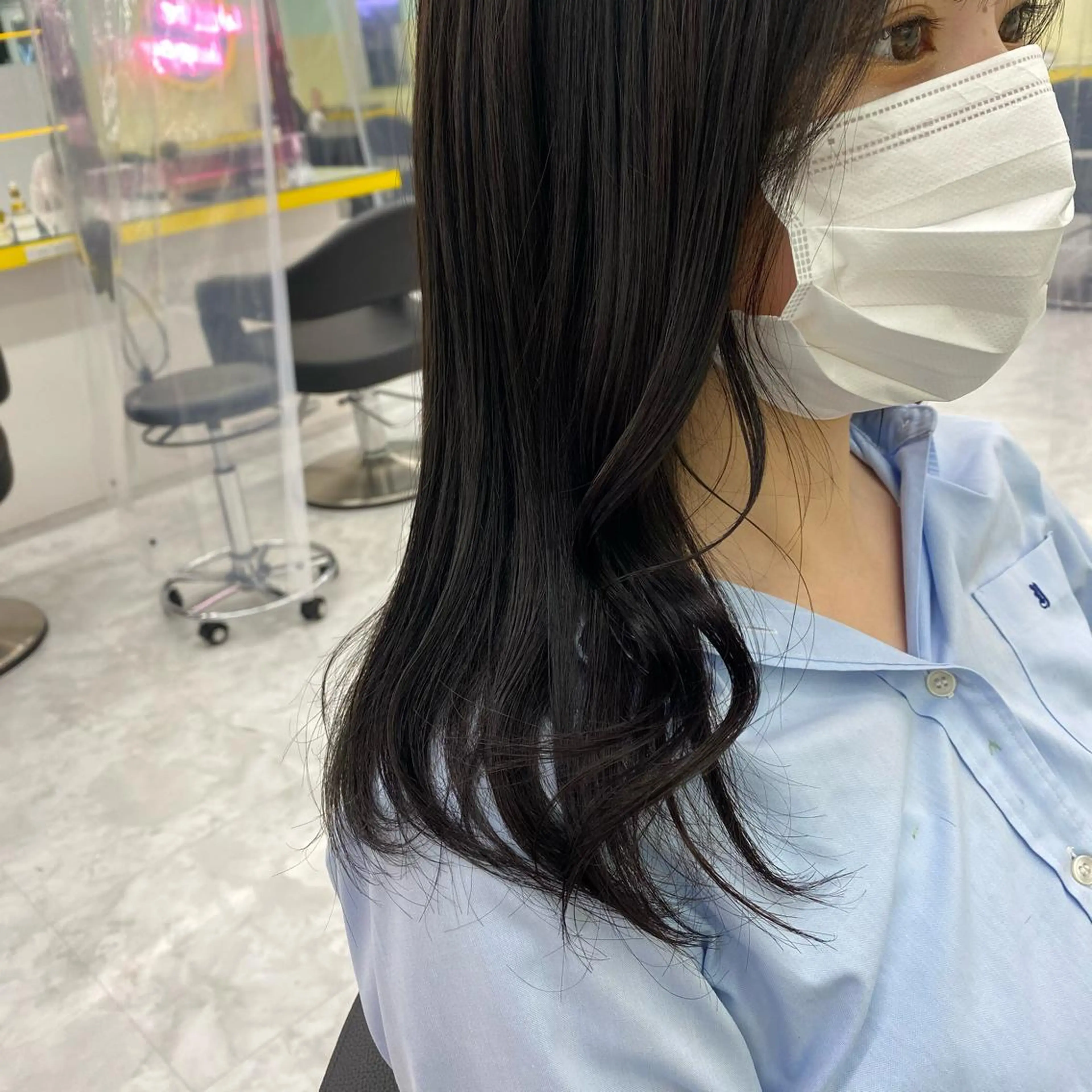 セミロング カラー ヘアアレンジ ヘアカラー トリートメント GOTODAY shair salon 横浜mare店所属・透明感抜群カラー mai🍑♡のヘアスタイル