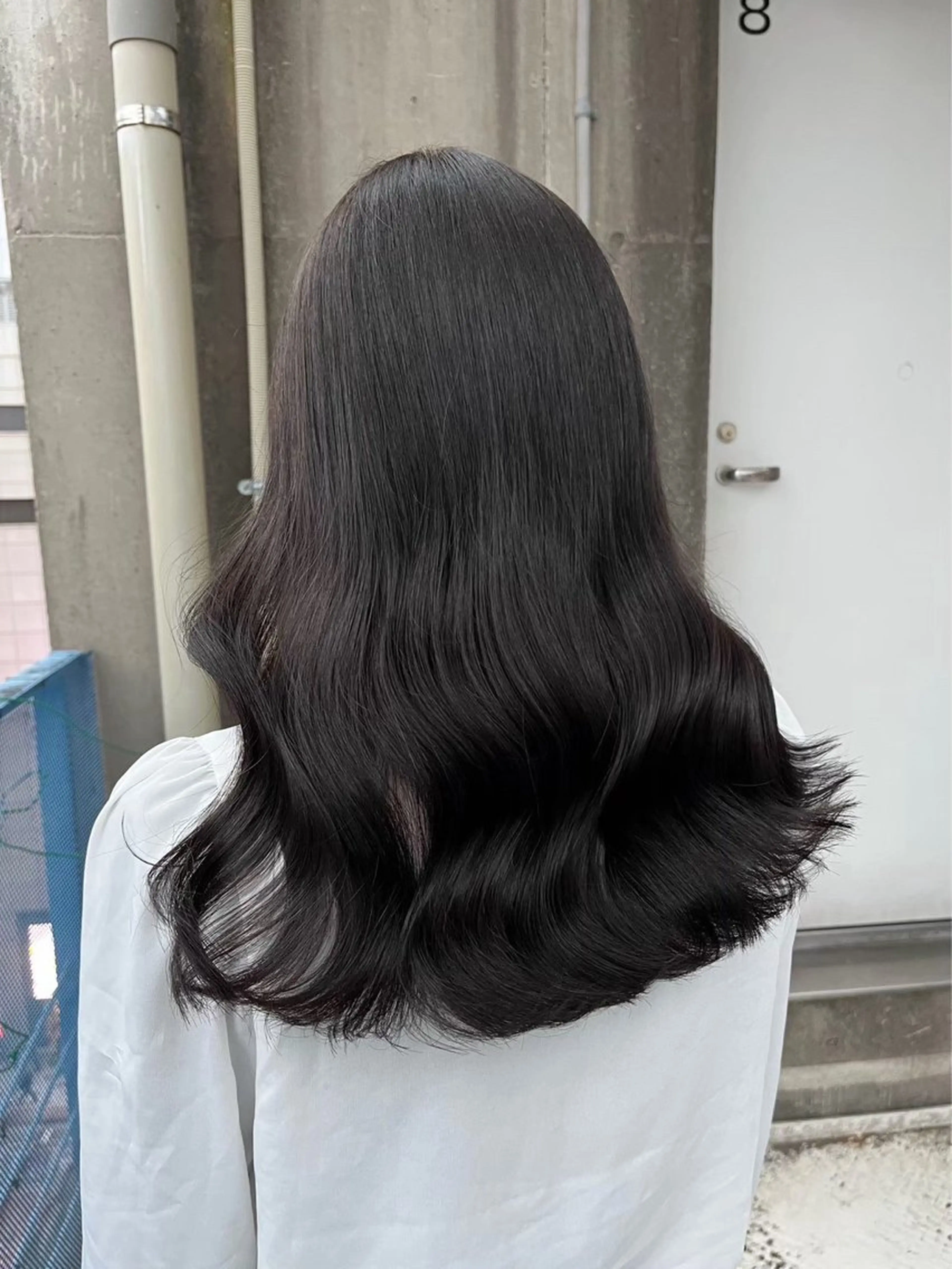 セミロング カラー ヘアアレンジ カット ヘアカラー トリートメント ヘッドスパ ヘアセット 透明感ラベンダー💗 SHOのヘアスタイル