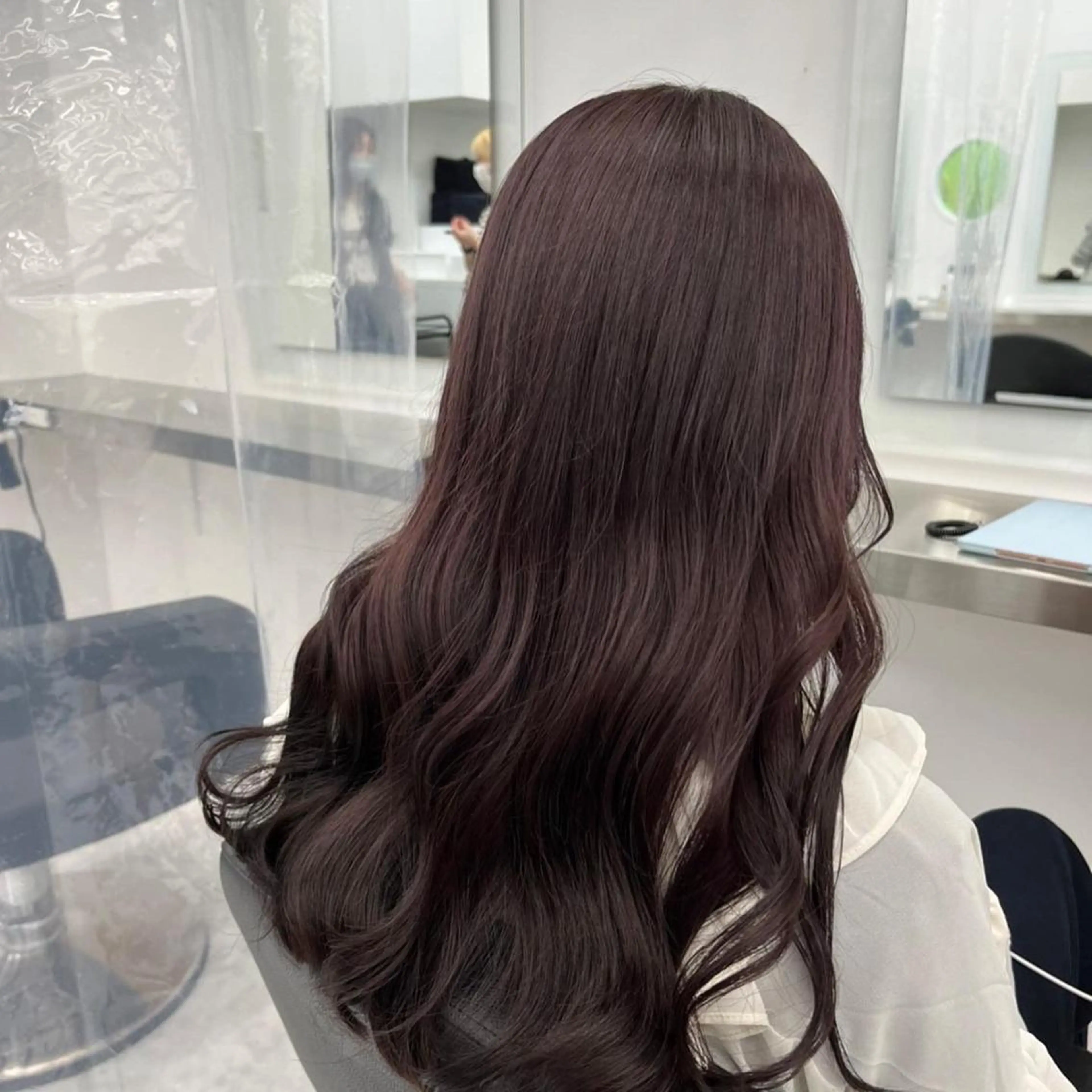 ミディアム ヘアカラー トリートメント ヘッドスパ ヘアセット 大人っぽ上品🤍韓国 レイヤー🤍ふうがのヘアスタイル