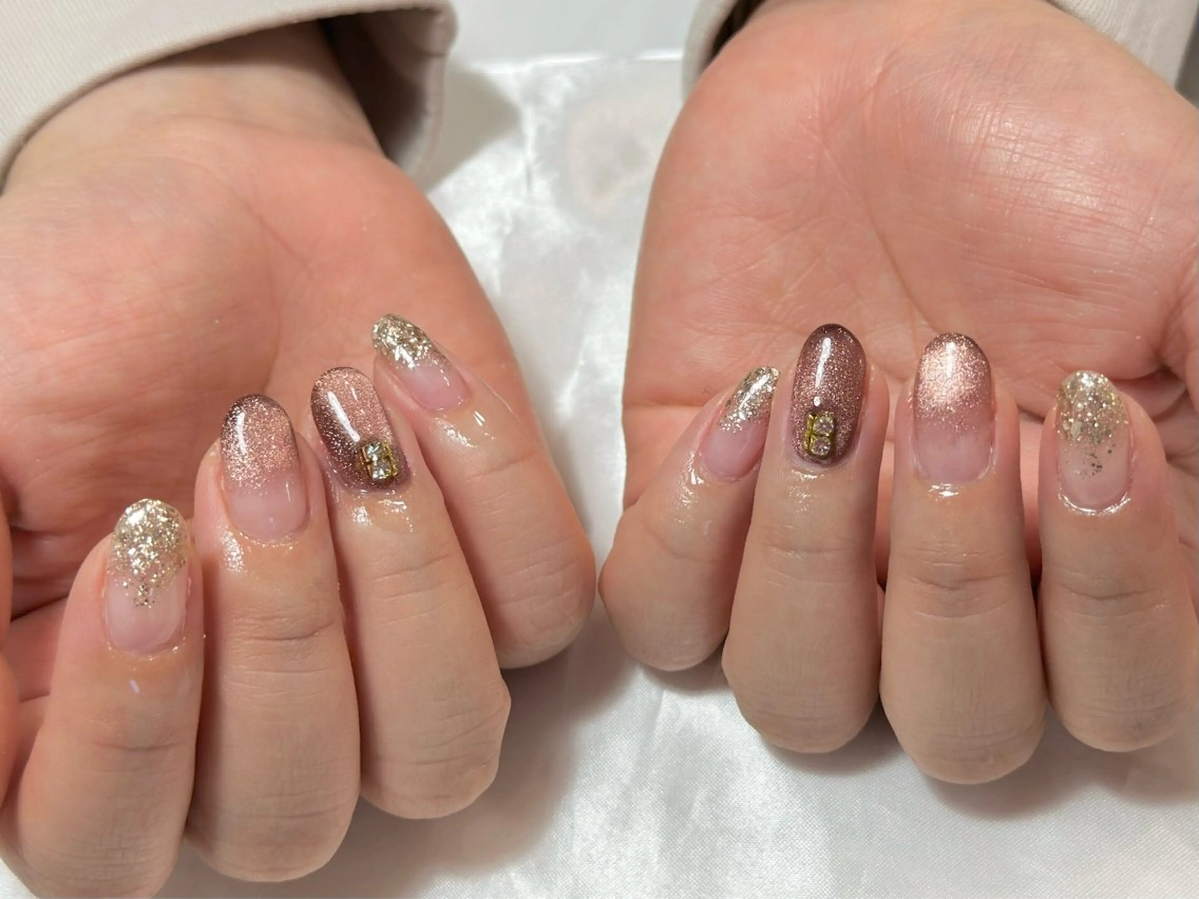 ネイル オフィスネイル シンプルネイル 【パラジェル・フィルイン】Nailsalon　Merci東中野所属・Merci shigaのネイルデザイン