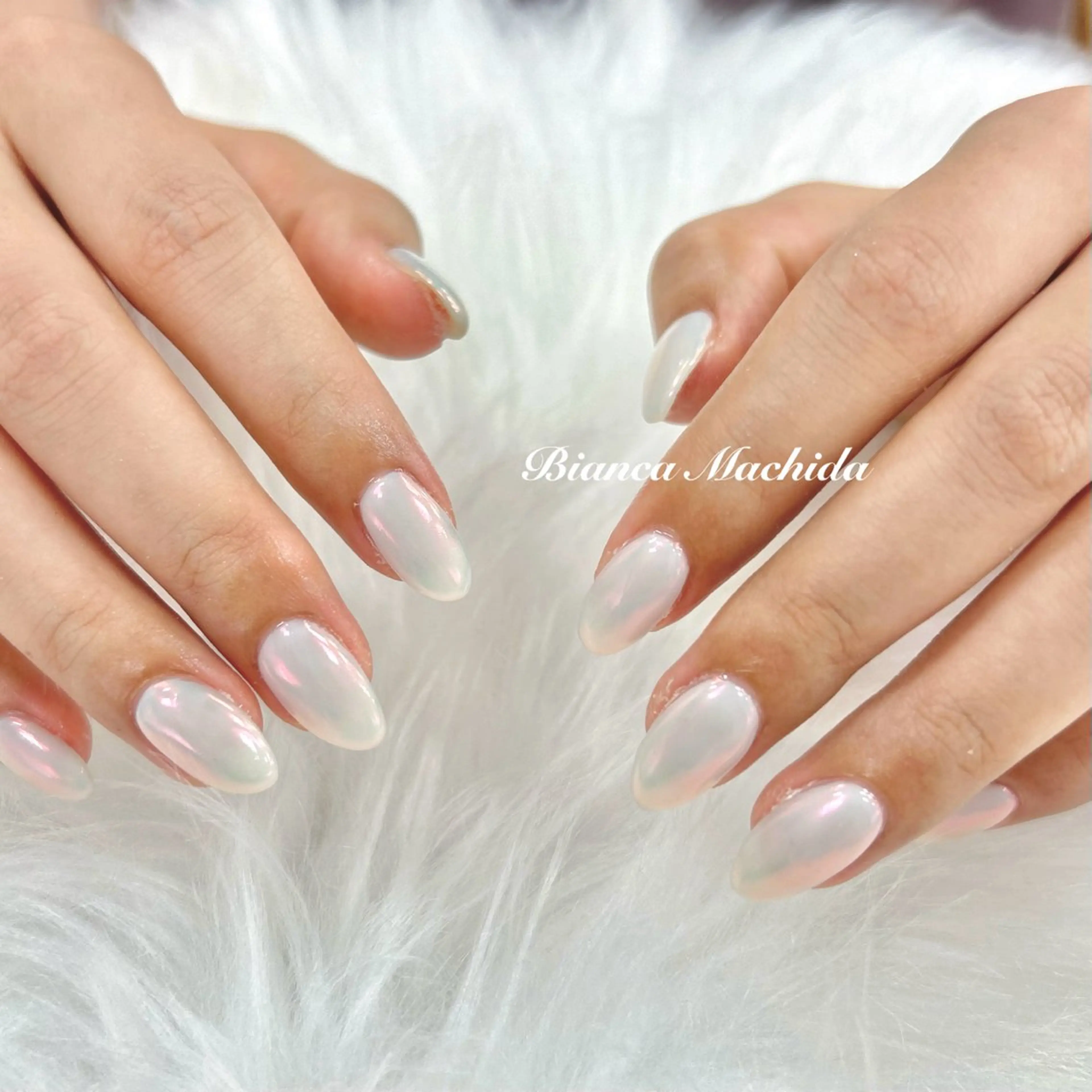ネイル ミラーネイル Bianca 🪽 Nakajimaのネイルデザイン