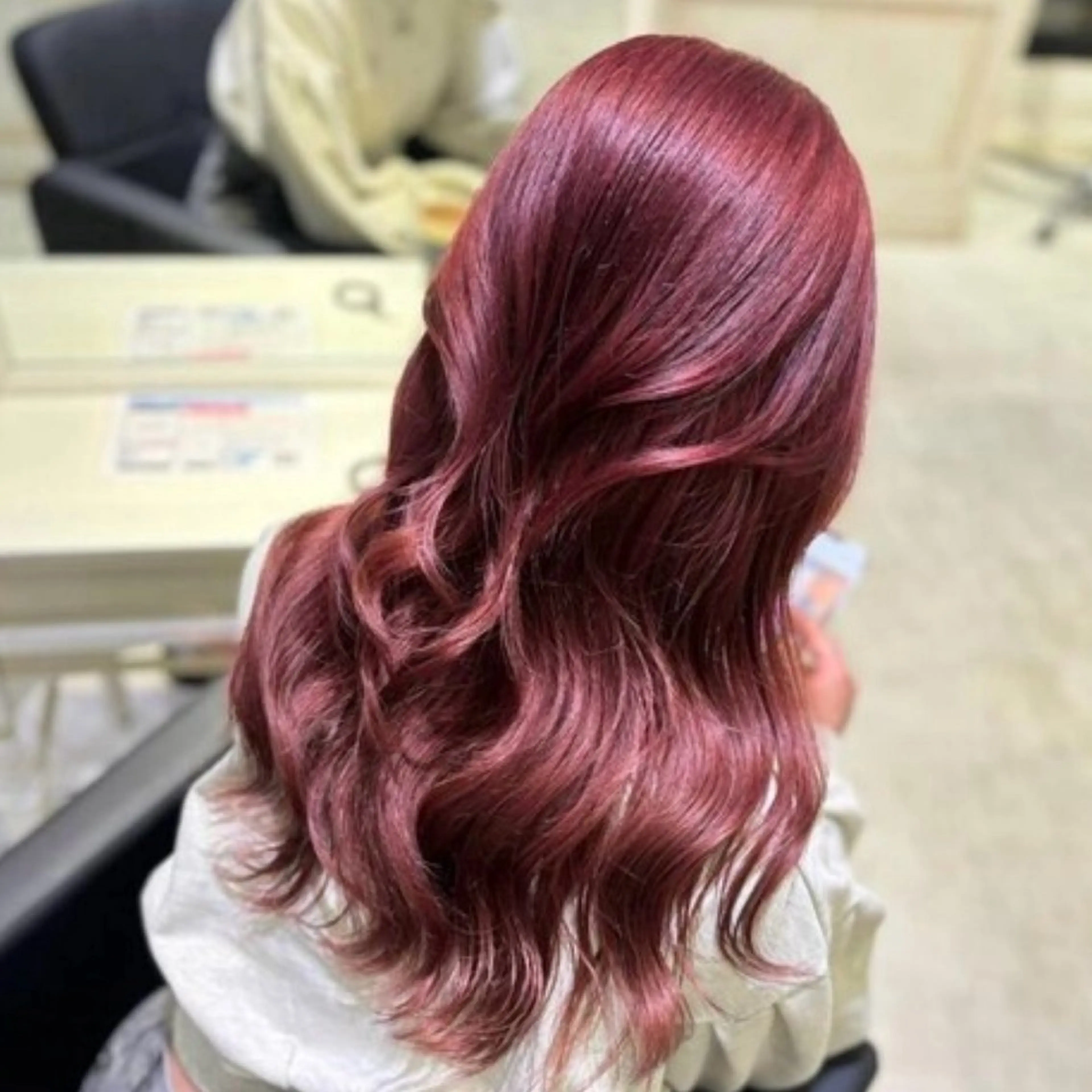 ロング カラー ブリーチ ピンクカラー ヨシンモリ 韓国風ヘア ロング 🦋ブリーチカラー/ 専門Aya💖のヘアスタイル