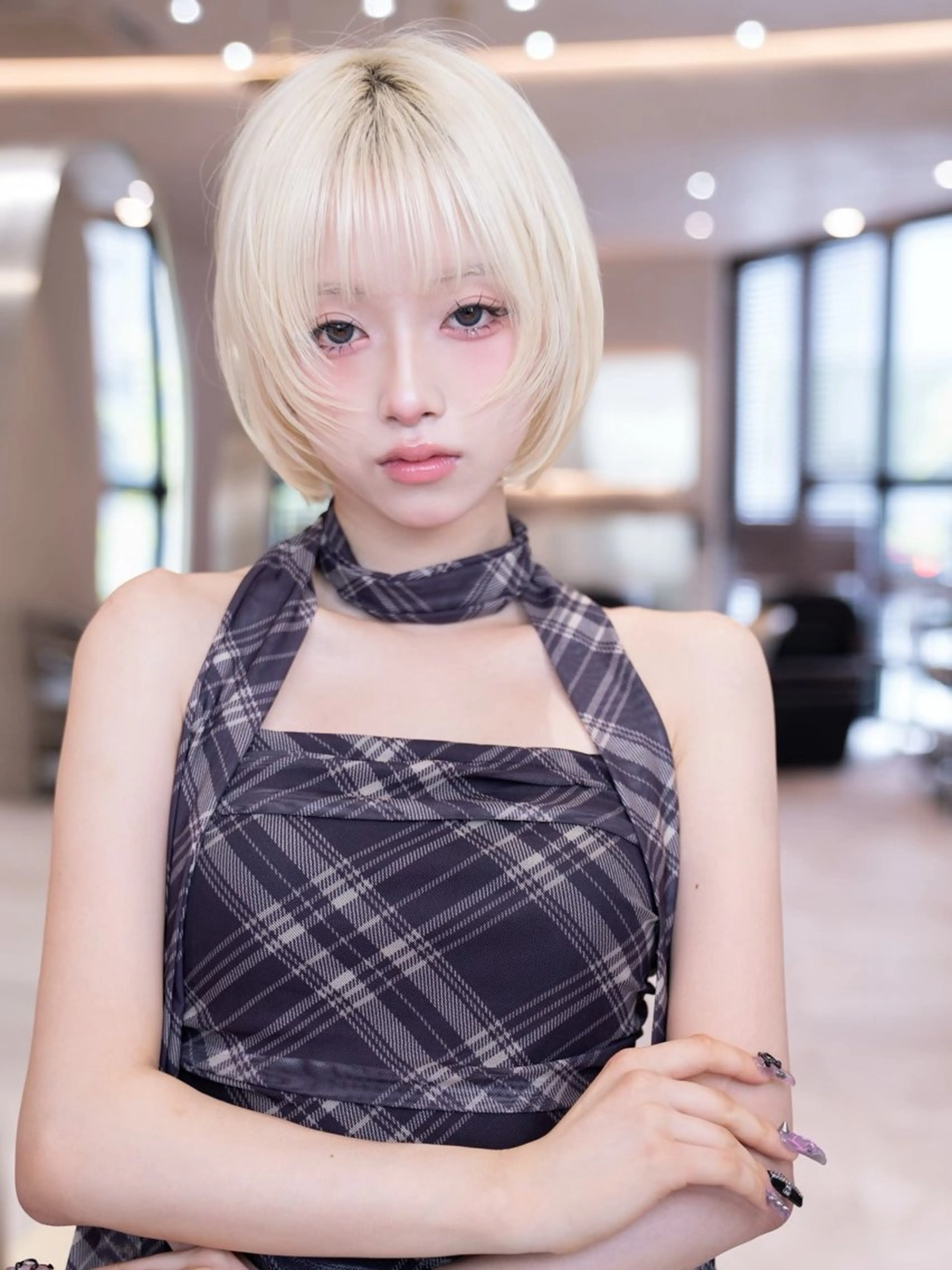 ミディアム カラー カット トリートメント 渋谷/レイヤーボブ・ 韓国ボブ特化/楓のヘアスタイル